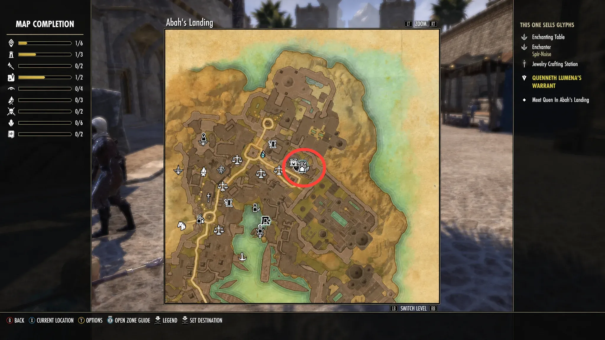 Location of Quen in Abah's Landing