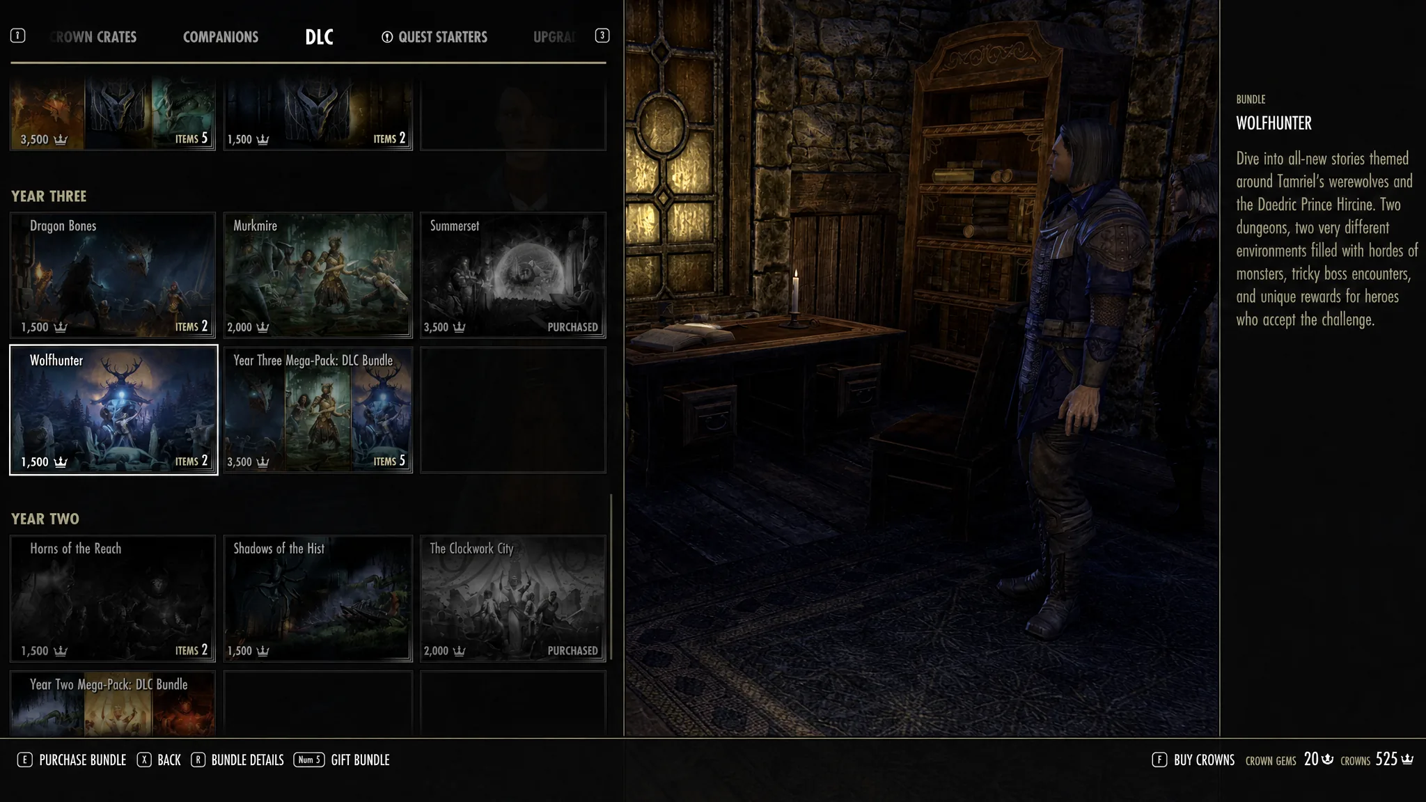 The Savage Werewolf set drops in the Moon Hunter Keep dungeon in Elder Scrolls Online