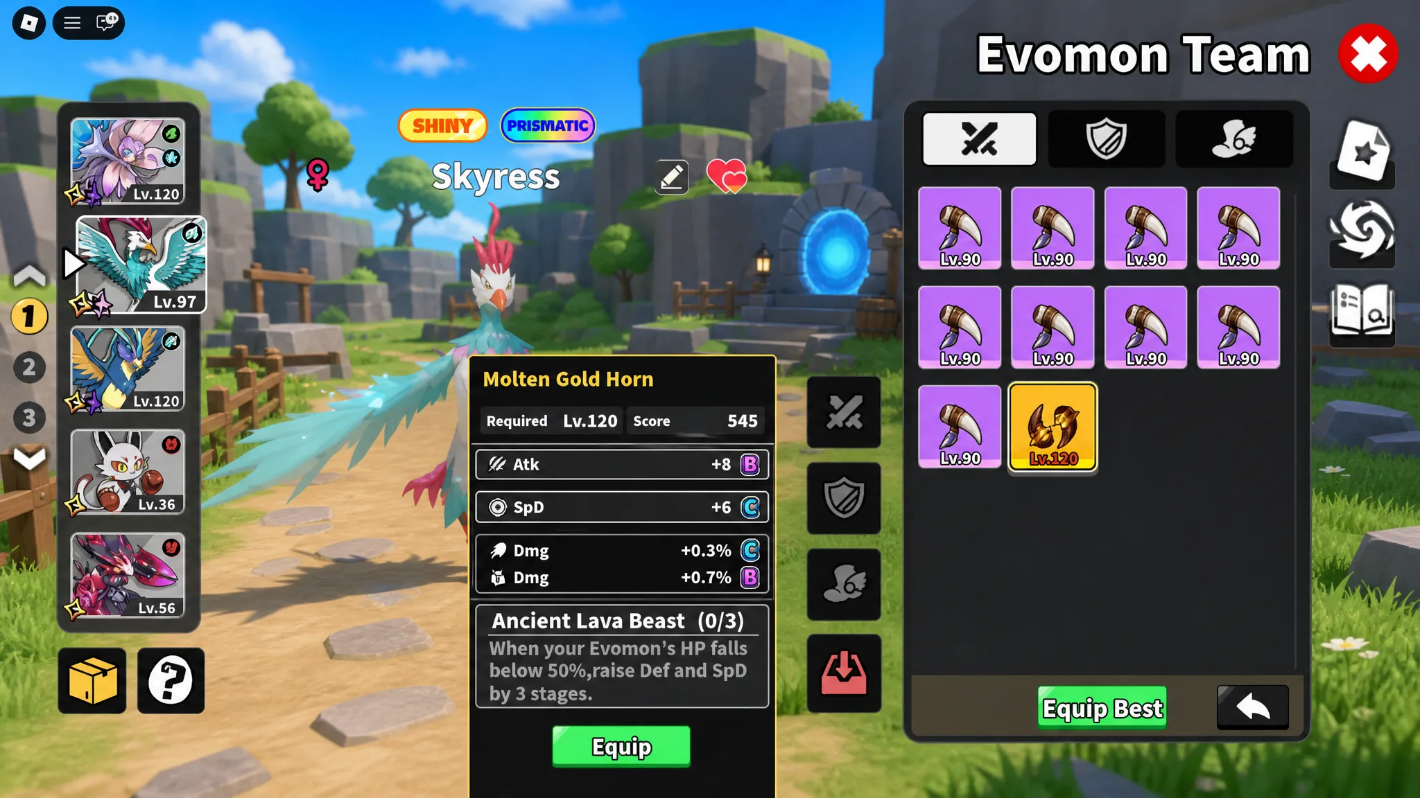 Evomon Equipment