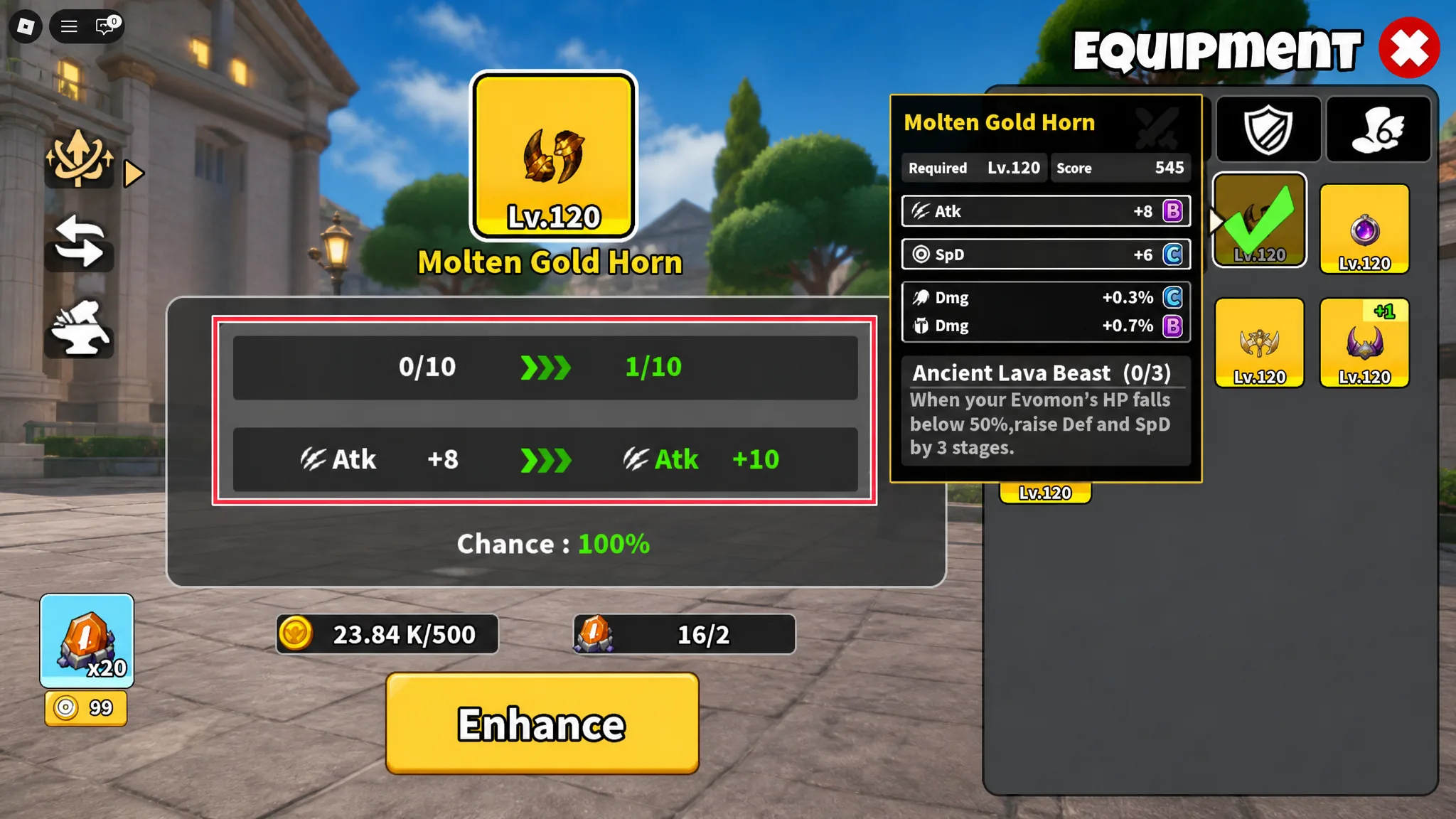 Evomon Equipment