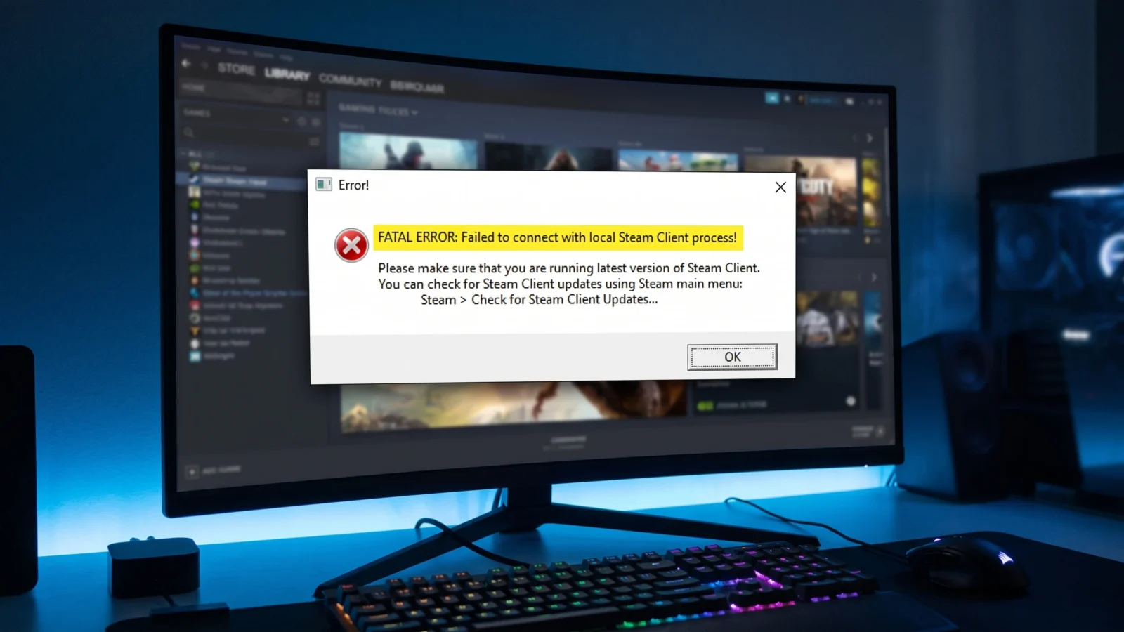 Fix “Failed to connect with local Steam Client process” on CS2 and CS:GO