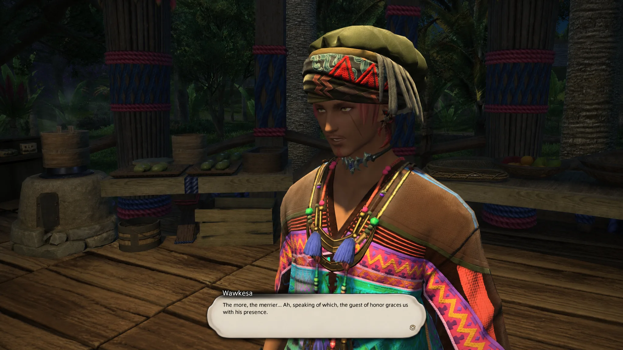 A relaxed scene during the Allied Society Quests finale showing the region's progress