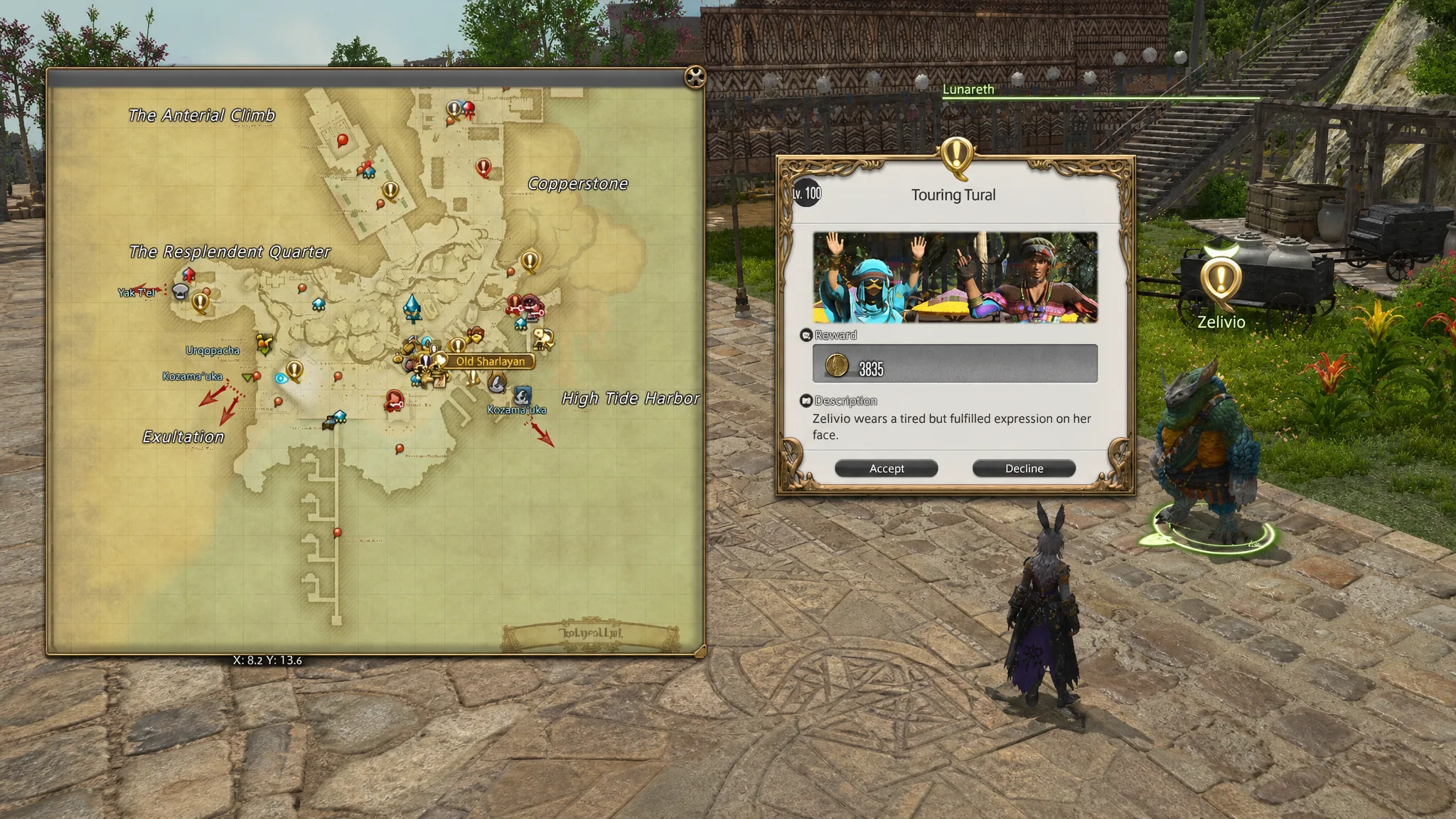 Quest start location in Tuliyollal for the Allied Society Quests finale
