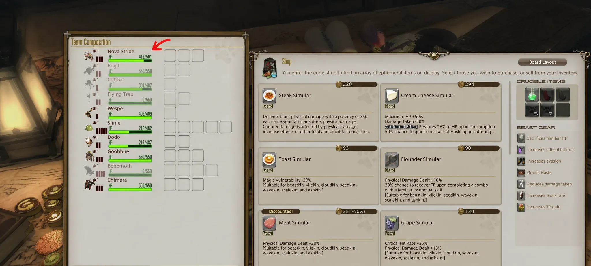 You can really amp up your Beasts with the right feed for the right situation