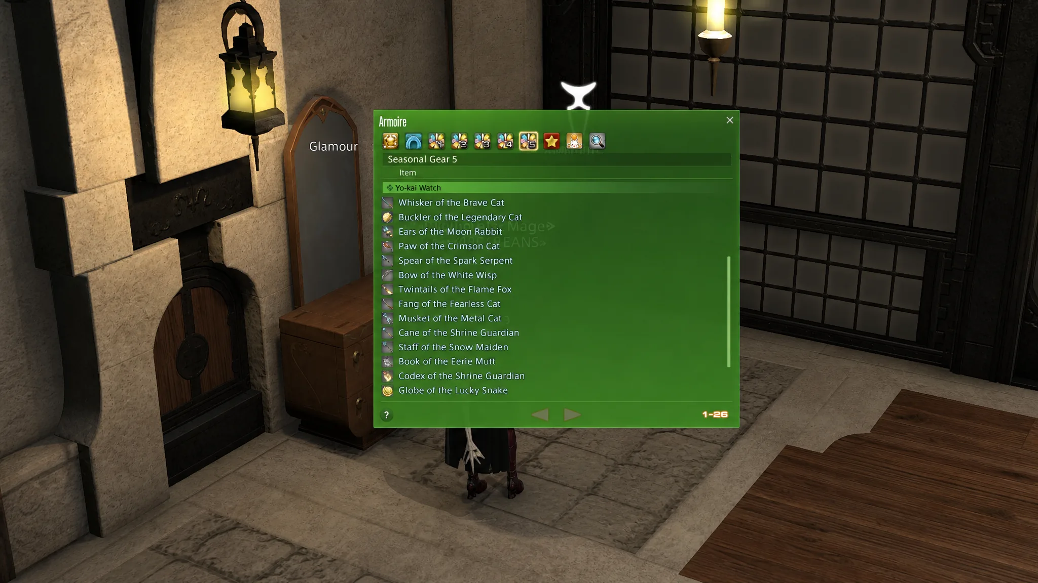 Yo-kai Watch cosmetic weapons in Final Fantasy XIV