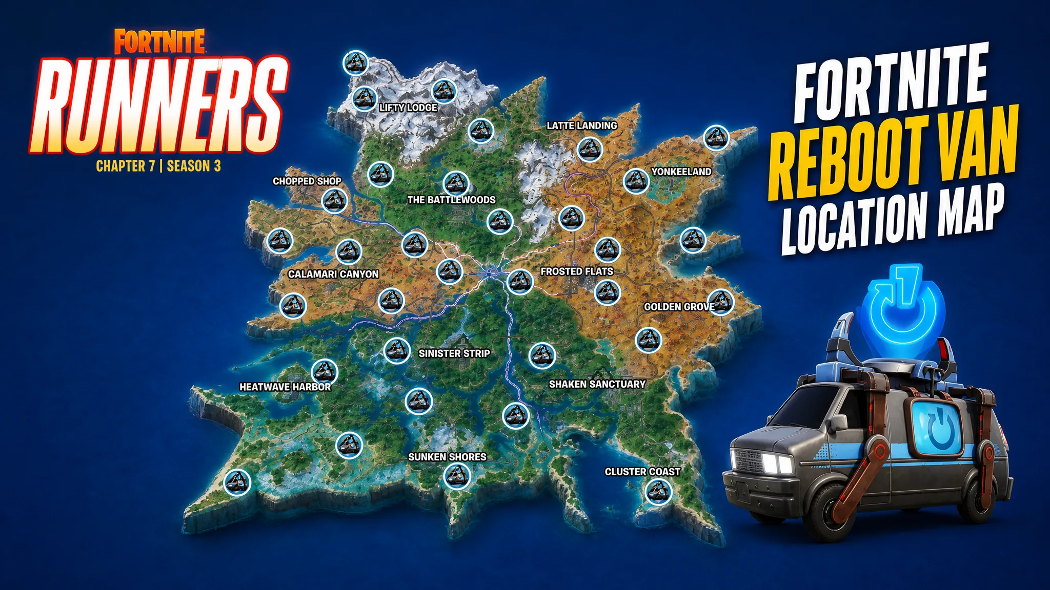 All Fortnite Reboot Van Locations in Chapter 7 Season 3