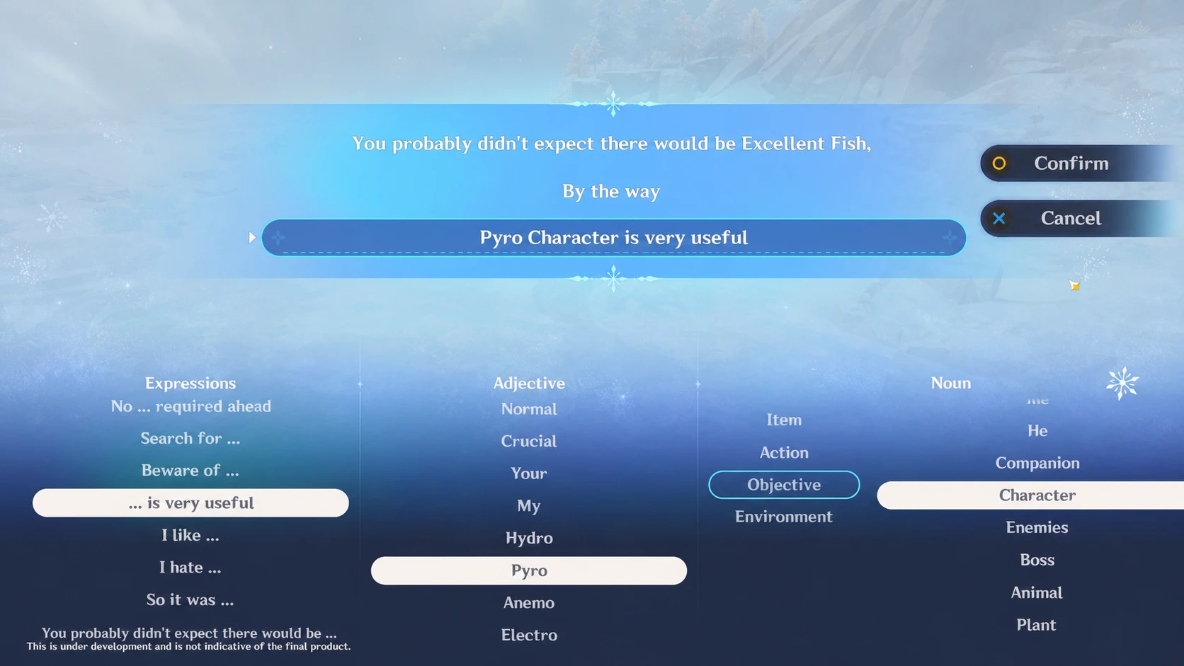 Genshin Impact player messages