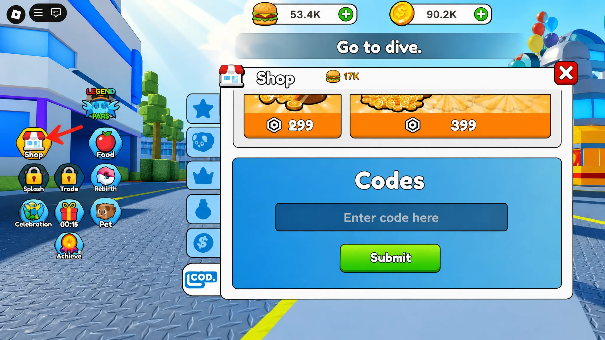 Get Fat to Splash codes