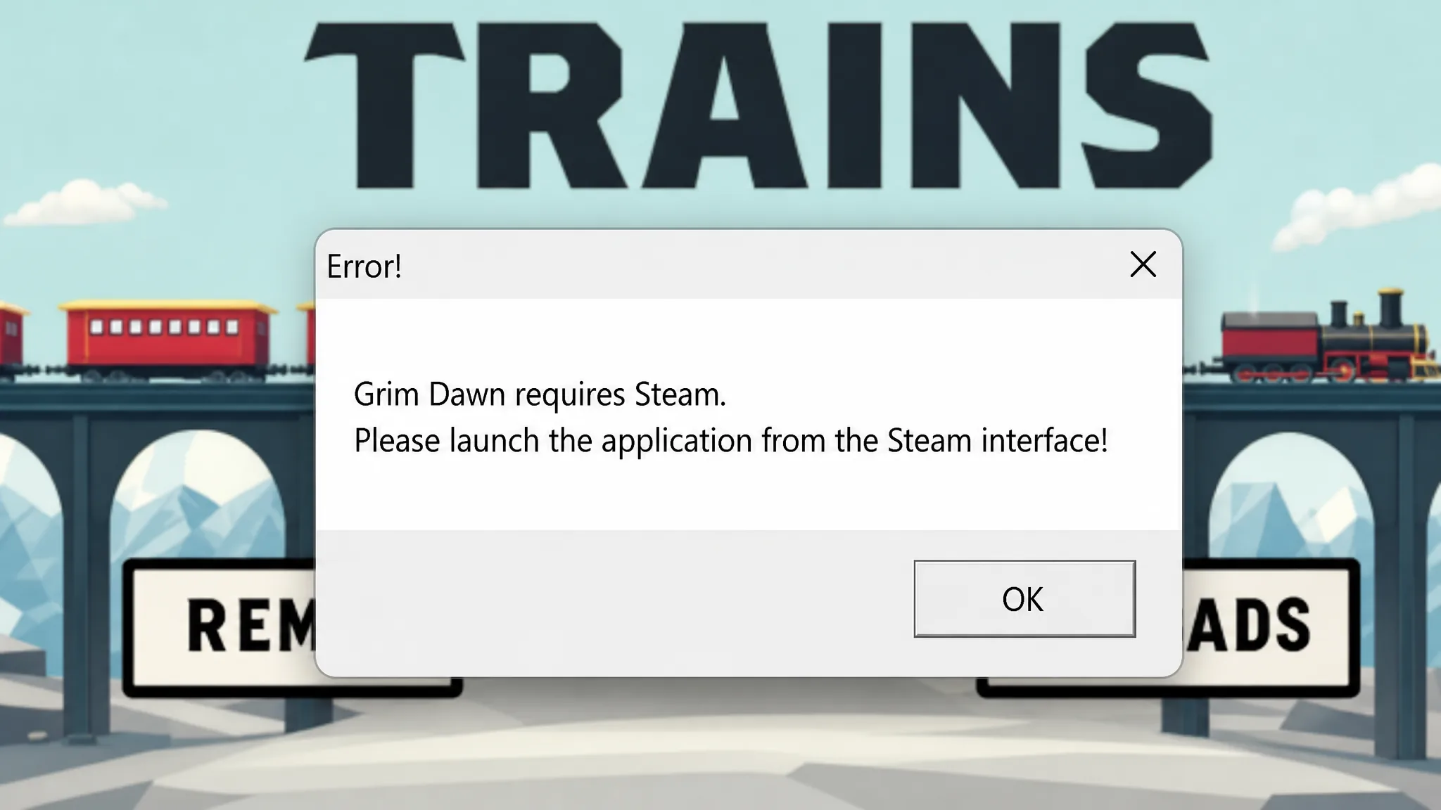 Grim Dawn Steamworks Error