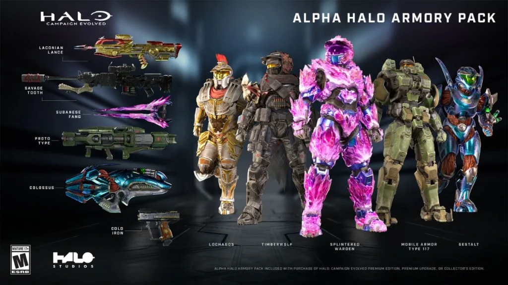 Alpha Halo Armory Pack weapon skins