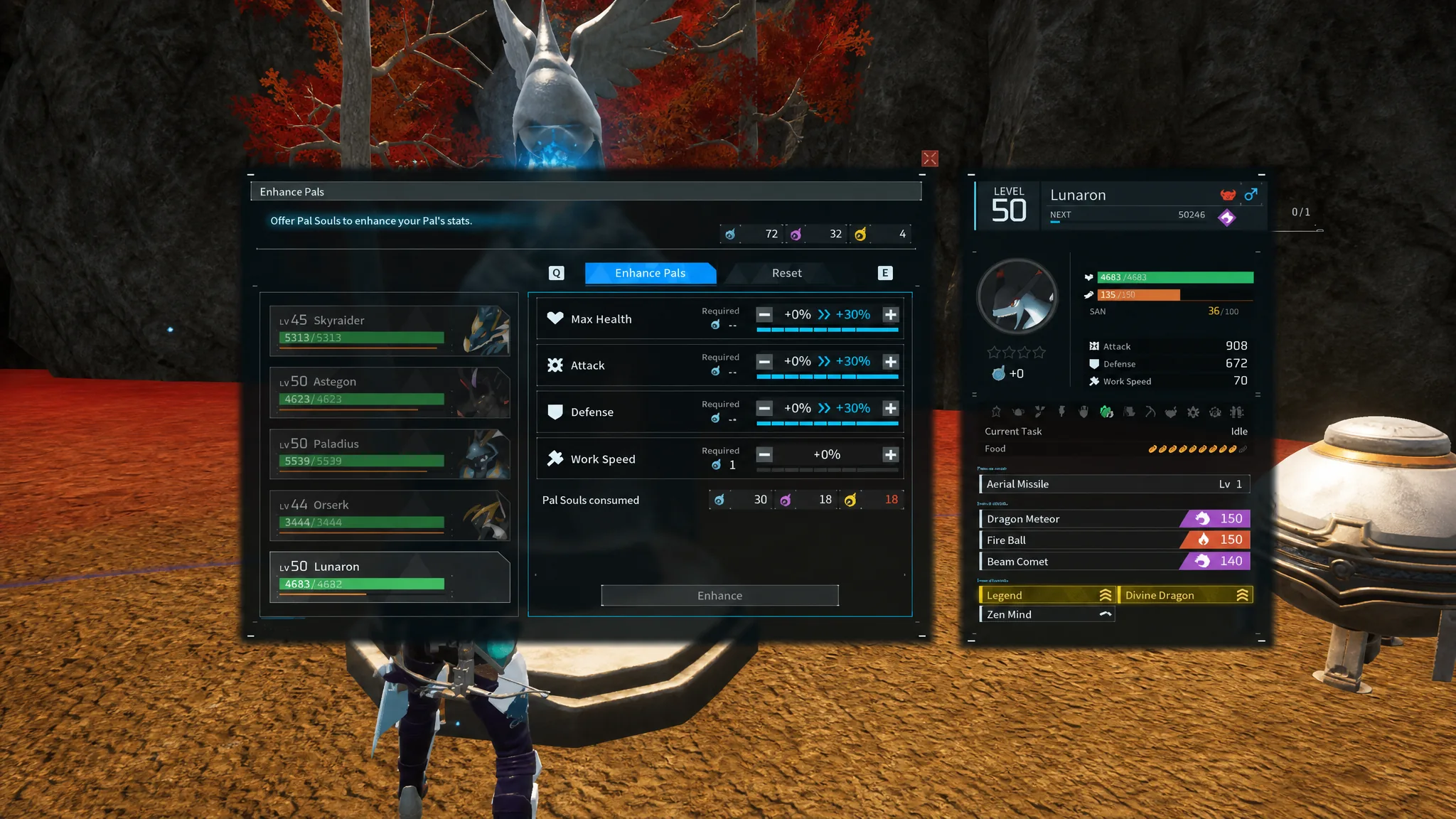 Palworld - Enhance Stats at Pal Statue