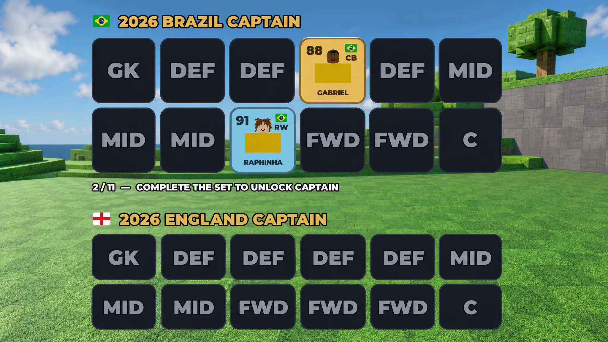 Captains in Build a Soccer Squad