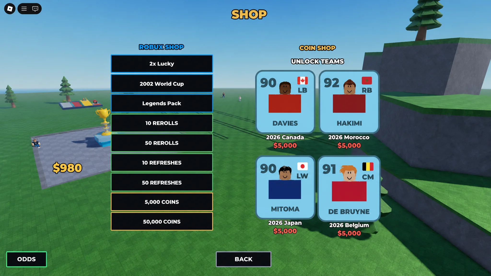 Hourly Shop in Build a Soccer Squad