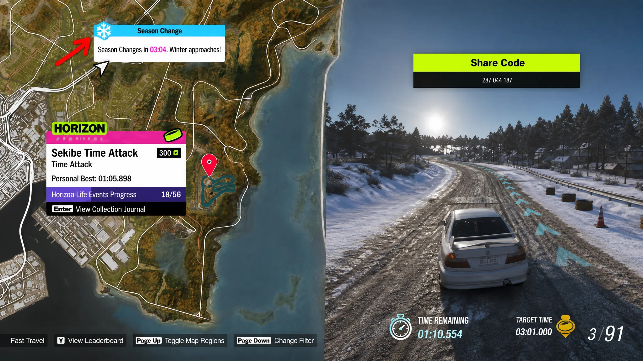 Sekibe Time Attack dirt circuit location