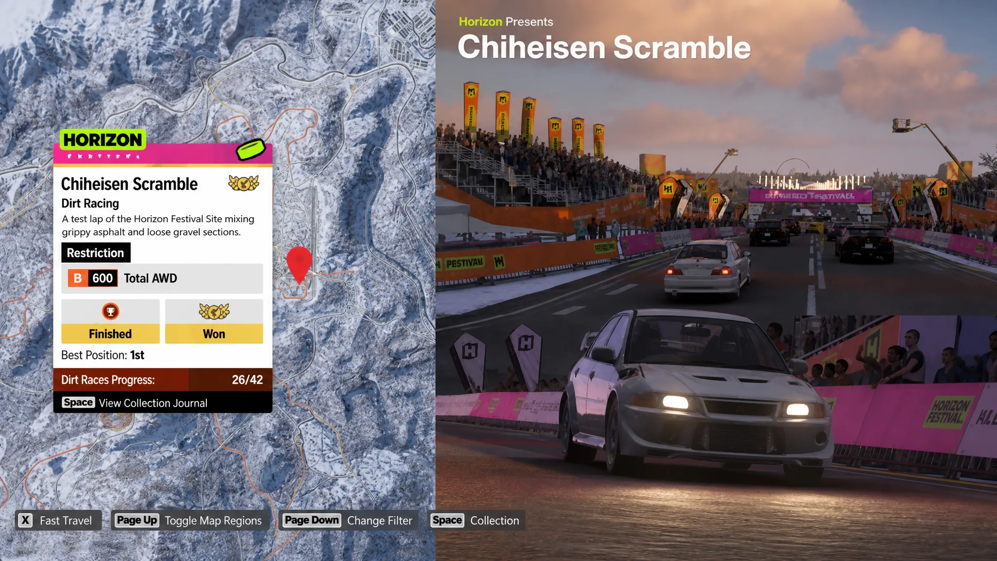 Chiheisen Scramble Dirt Racing circuit