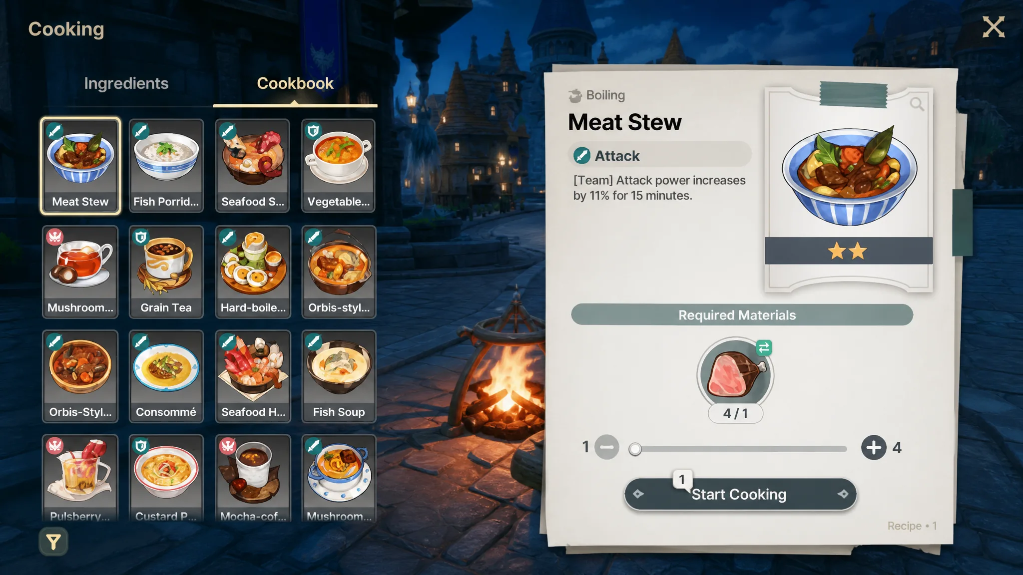 All boiling recipes in DragonSword: Awakening