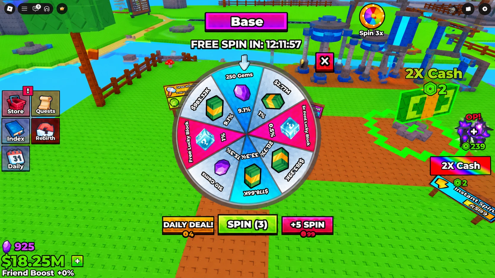 image showing the Wheel Spin in Make a Drill Farm