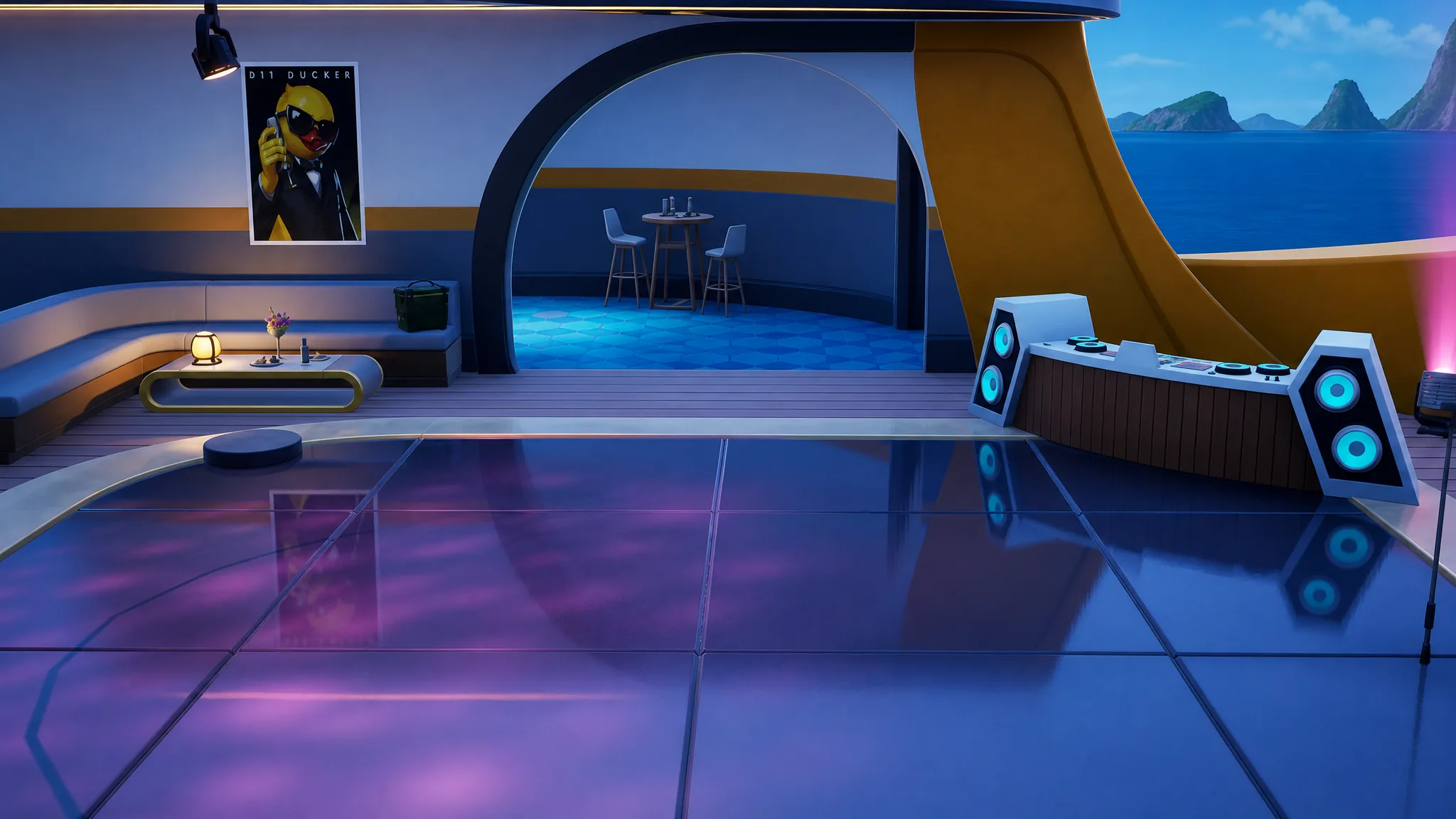 Dancefloor on Duck Yacht In Fortnite
