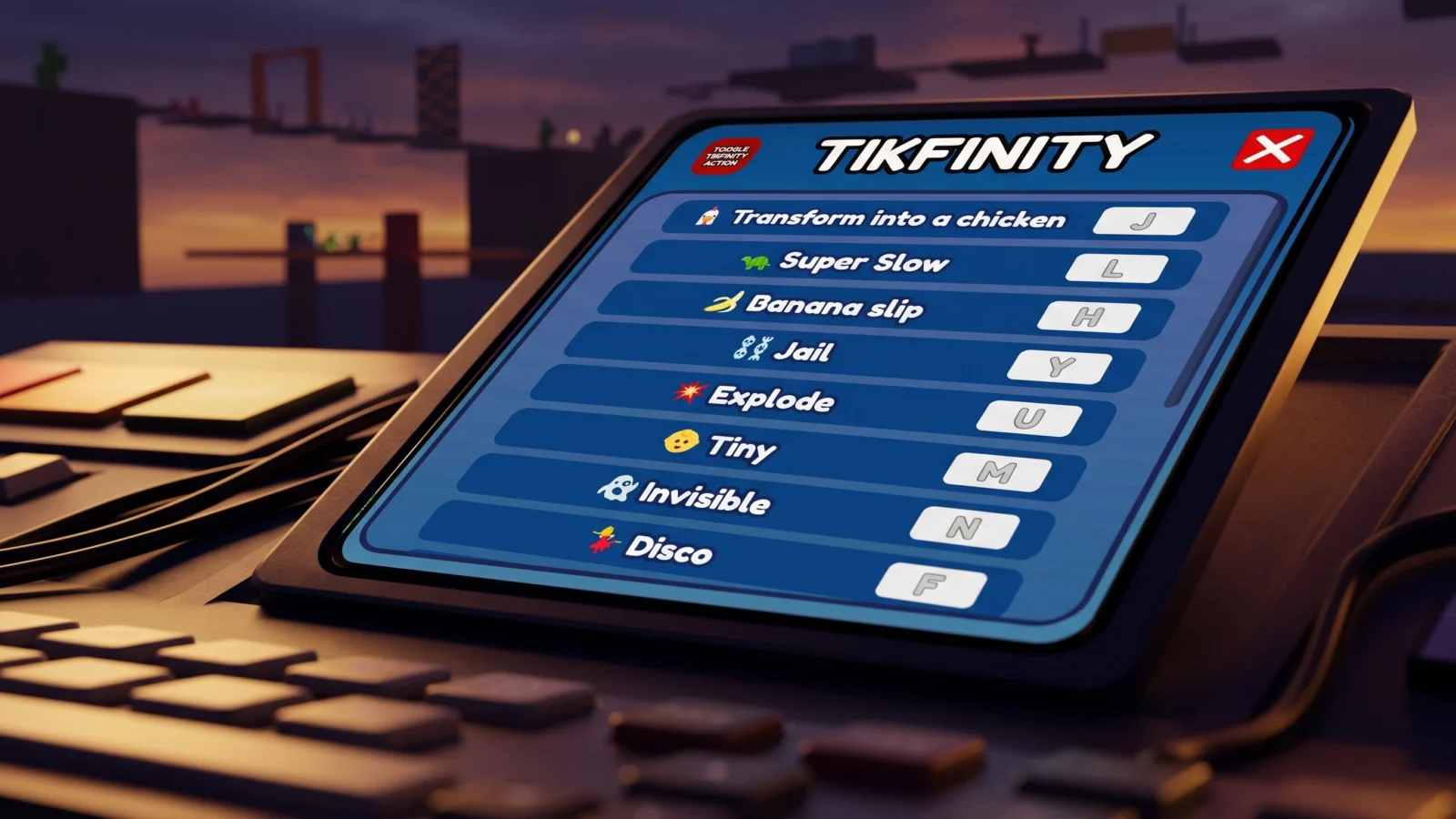 TIKFINITY in +1 Speed Keyboard Escape: Turn On the Effect Hotkeys