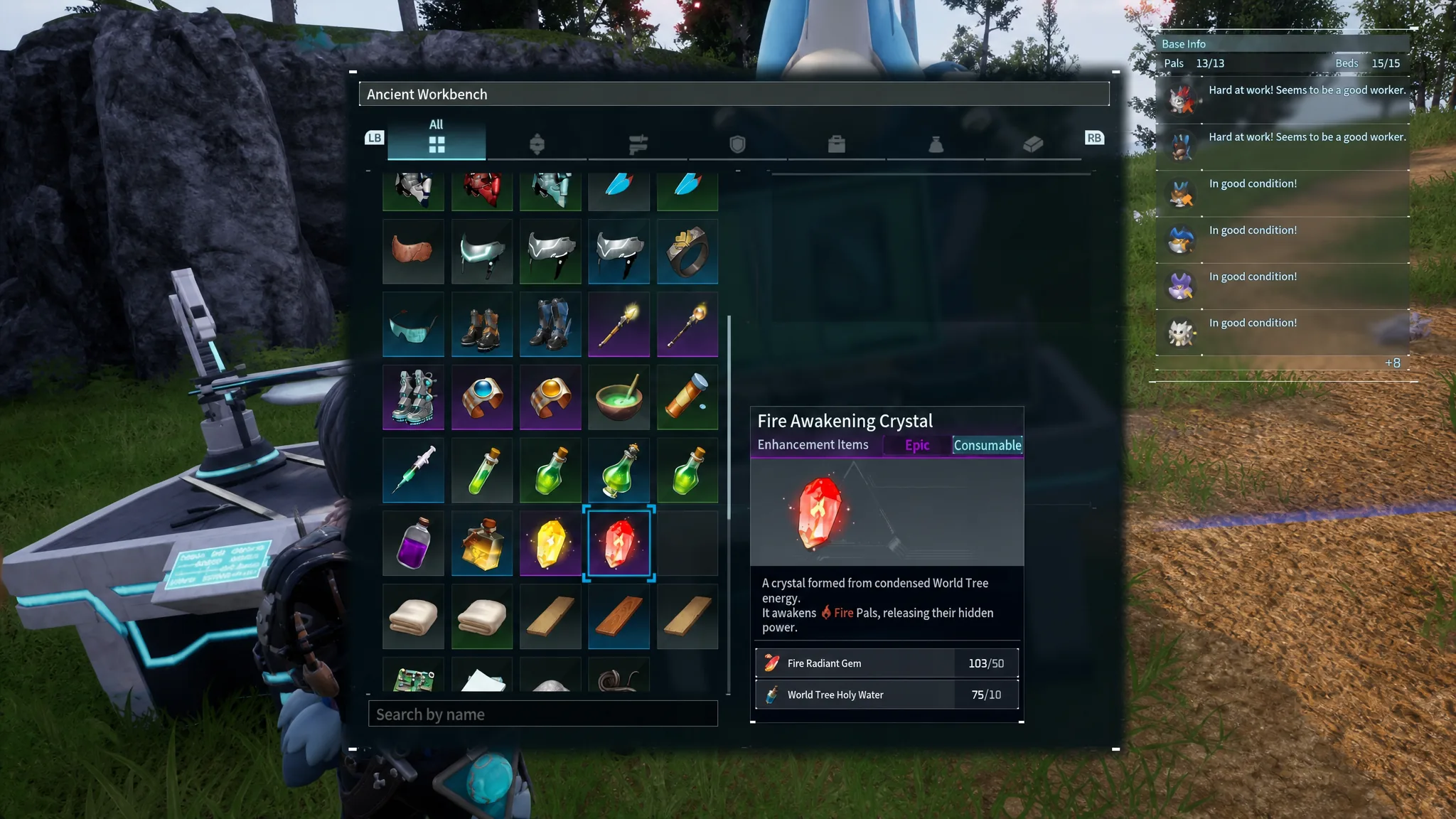 Fire Radiant Gem in Palworld