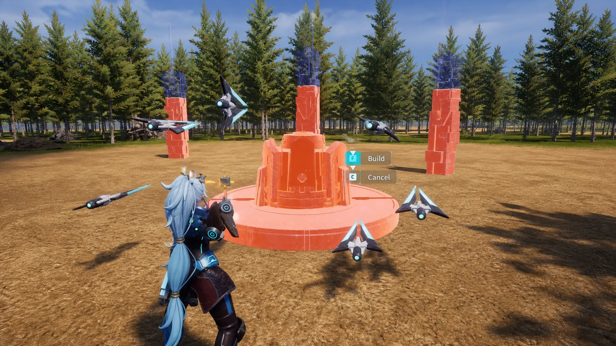 Summoning the level 50 Moon Lord at a base Summoning Altar in Palworld