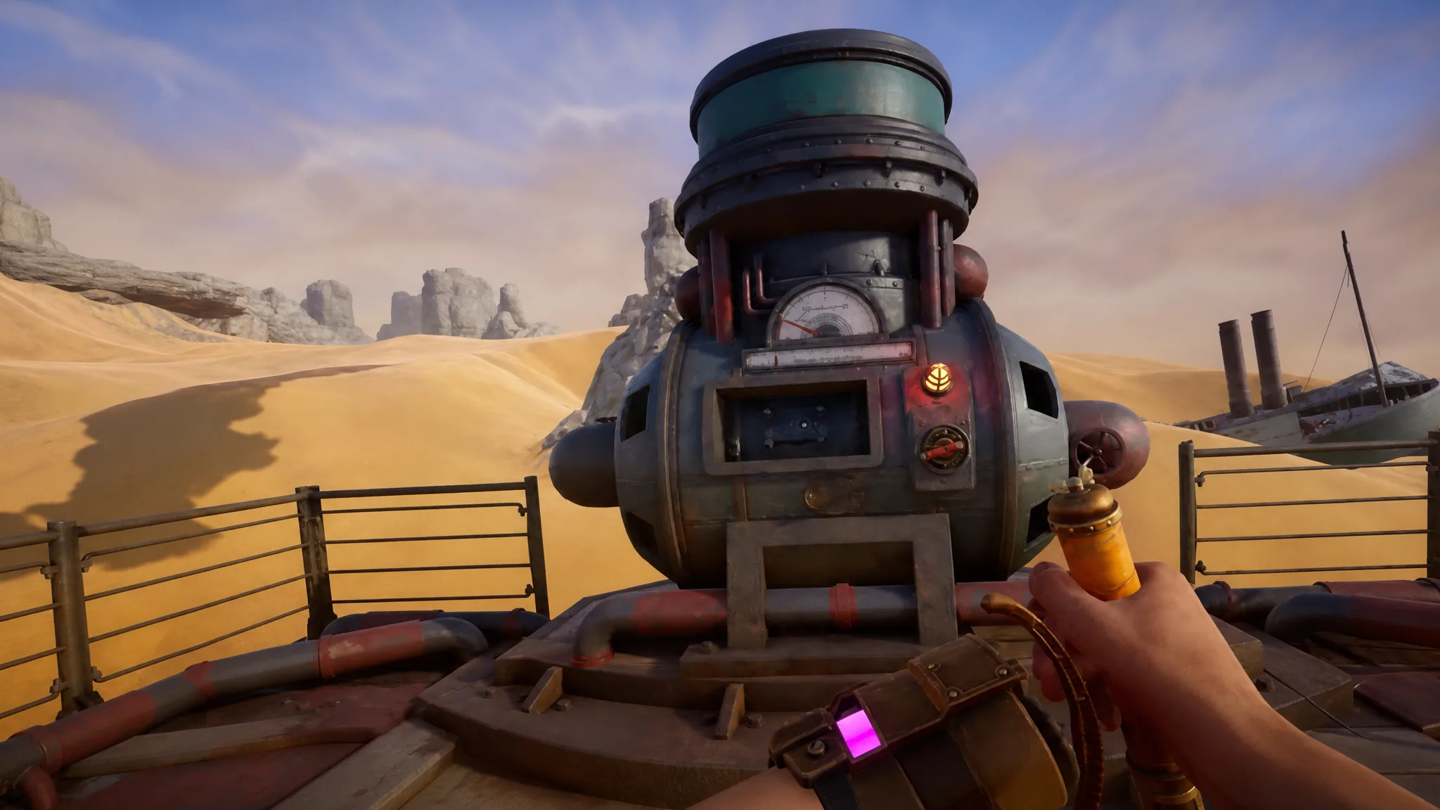 A fort courtyard in SAND: Raiders of Sophie where Energy Rods can spawn