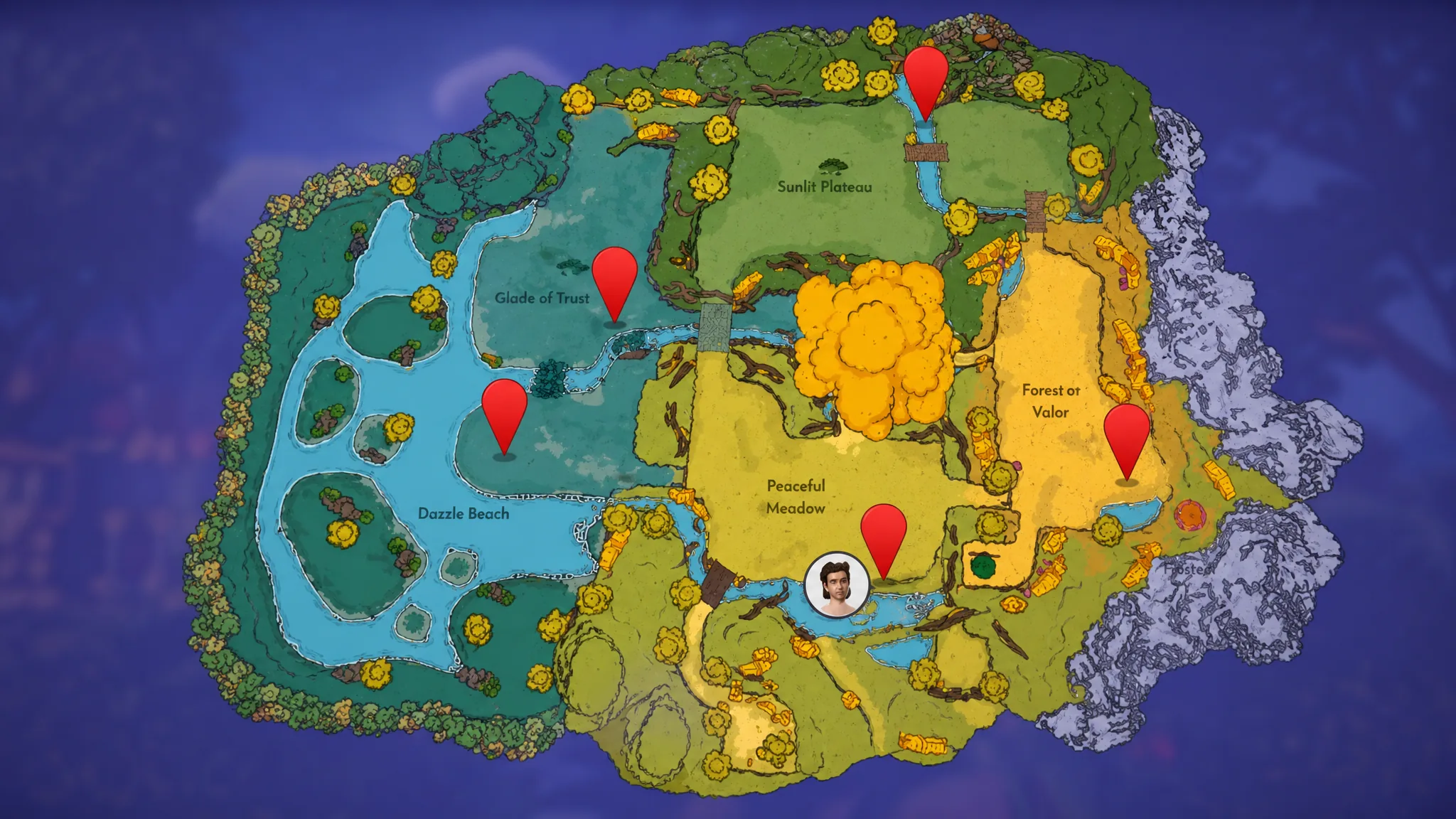 Acorn snail map locations in disney dreamlight valley