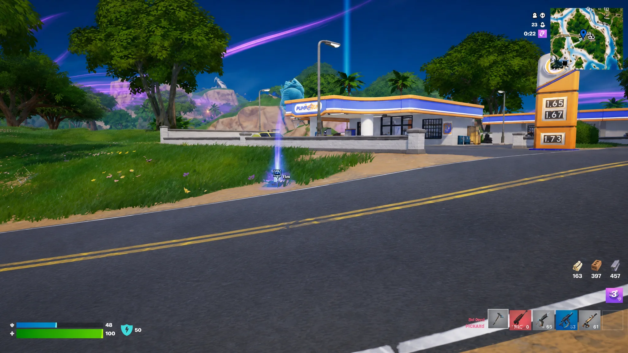 Fortnite Sprite Locator buried Sprite Chest with hologram