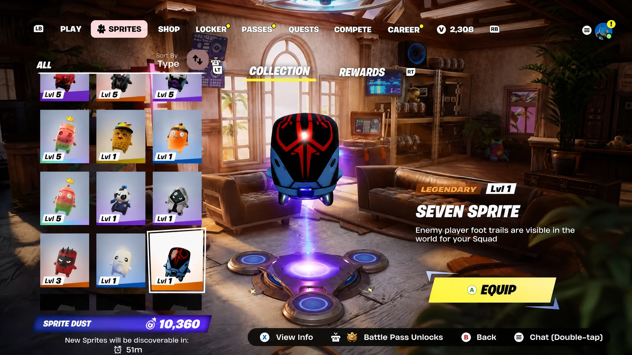 Collection of Sprites in Fortnite
