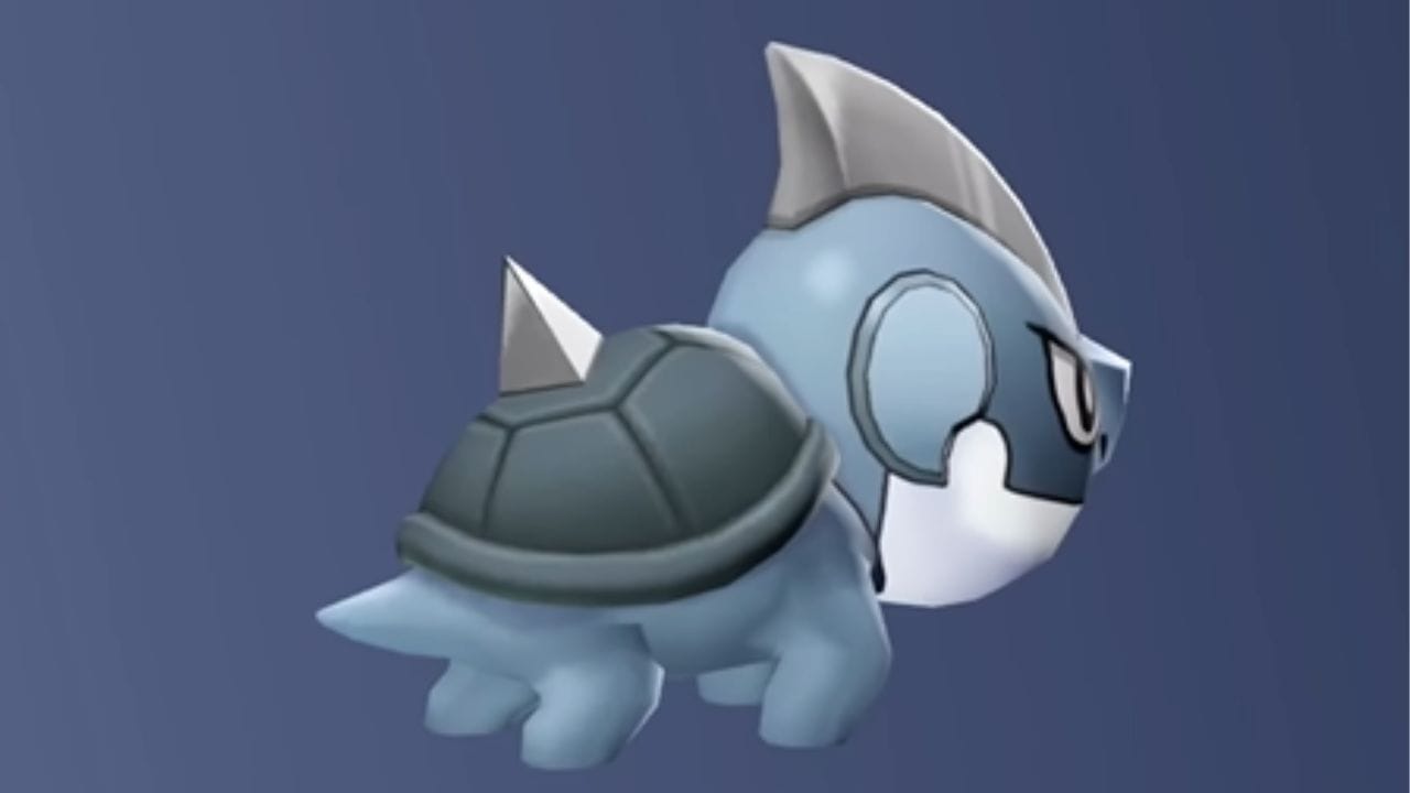 Clanx, a Steel and Dark type Evomon