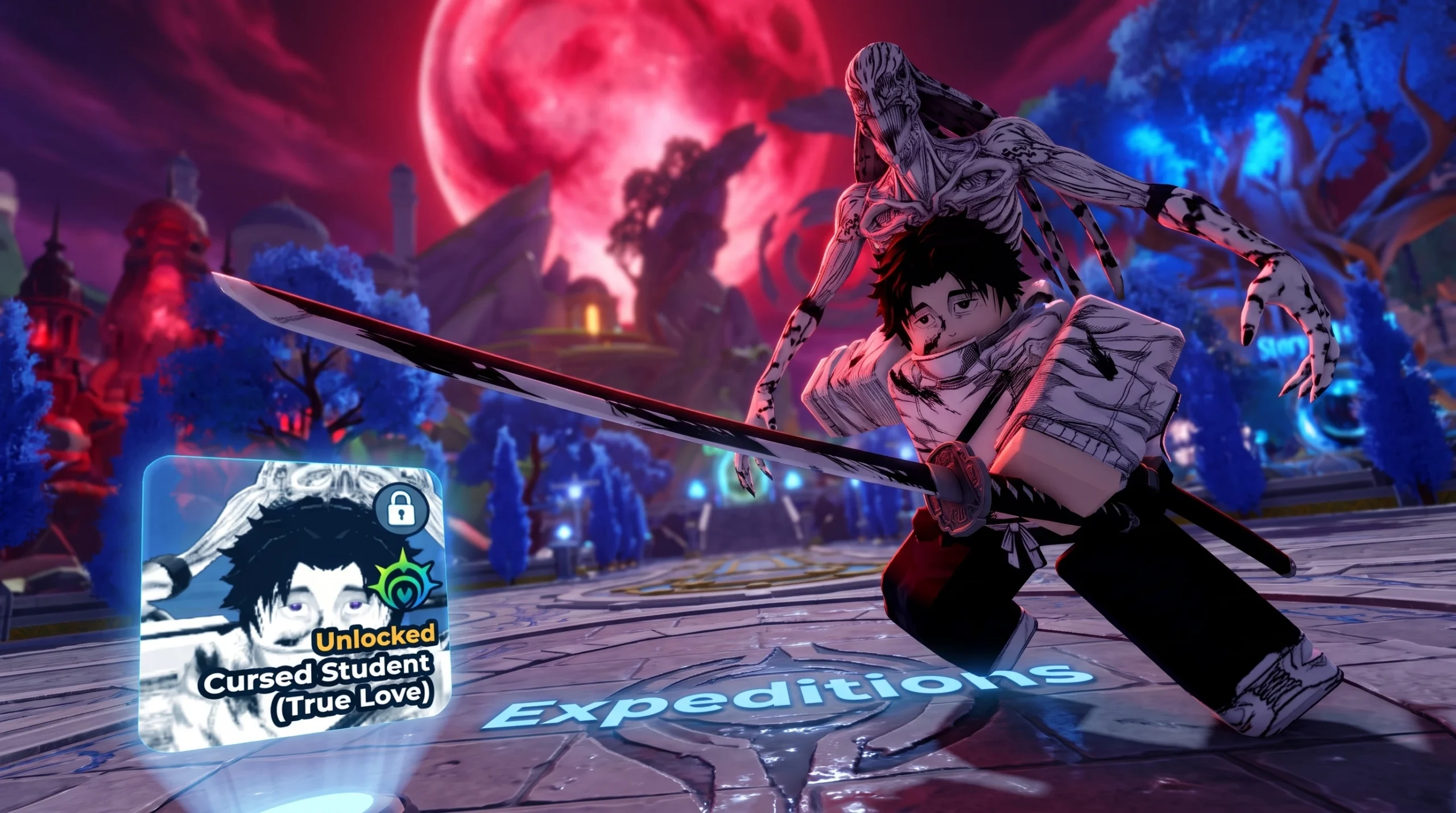 Anime Expeditions: How to Get the Cursed Student (Manga) Skin