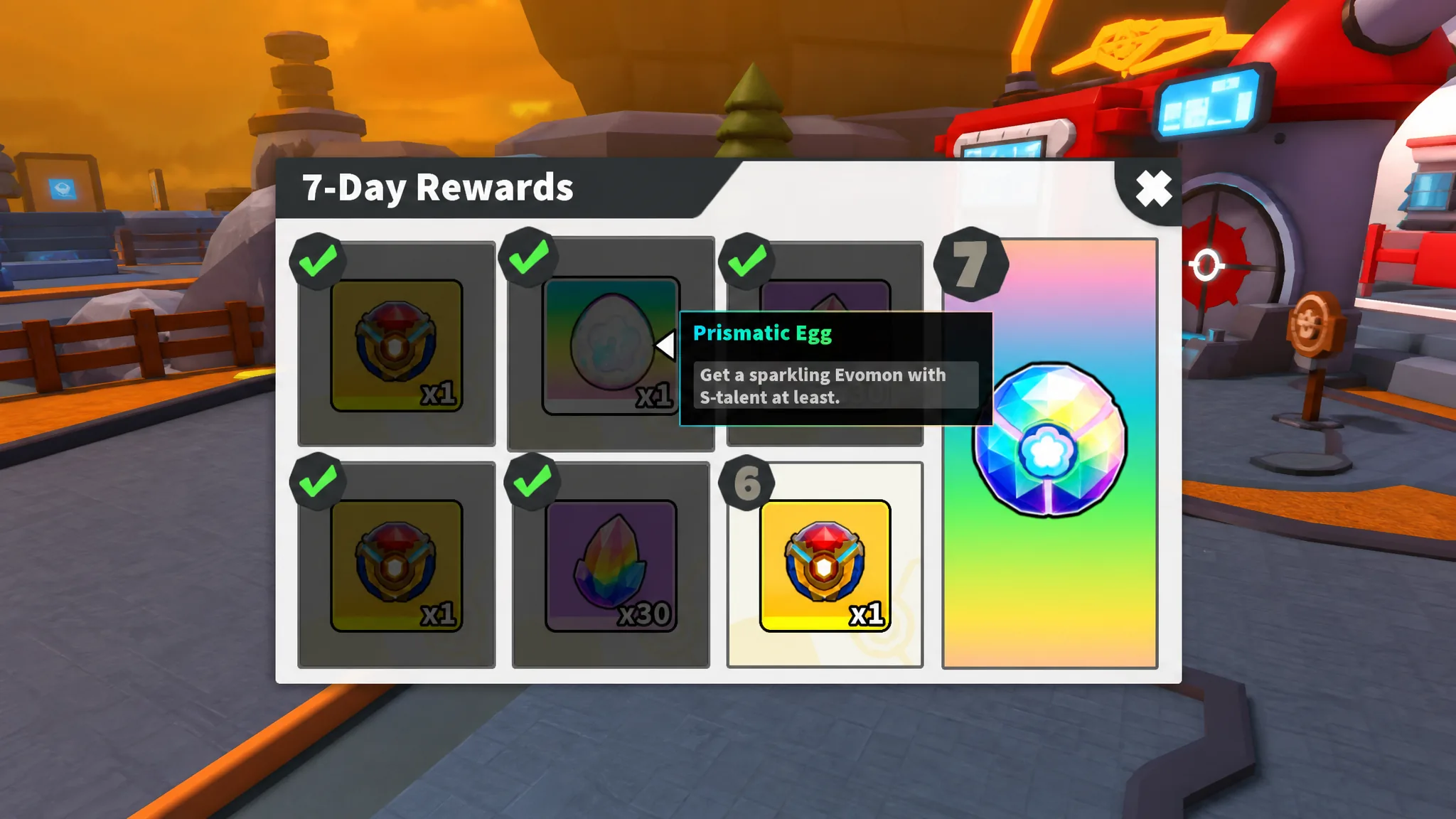 Prismatic Egg in Evomon