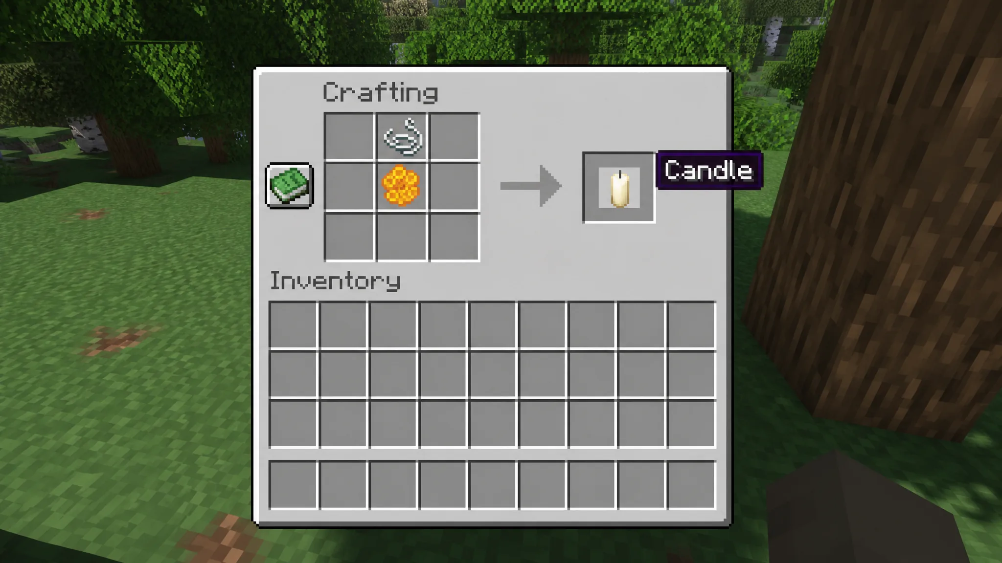 Craft Candles using Honeycombs in Minecraft