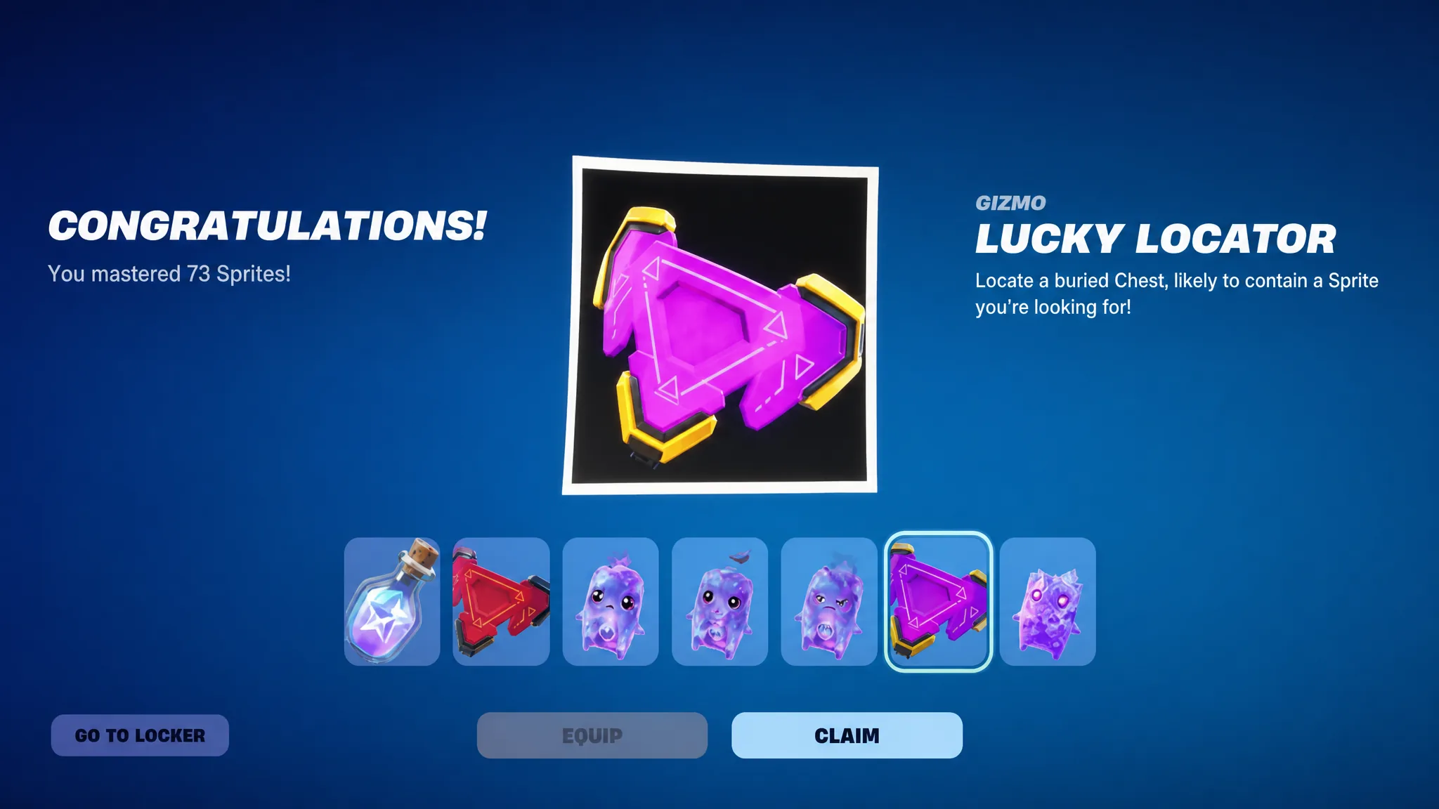 Fortnite Lucky Locator in the lobby