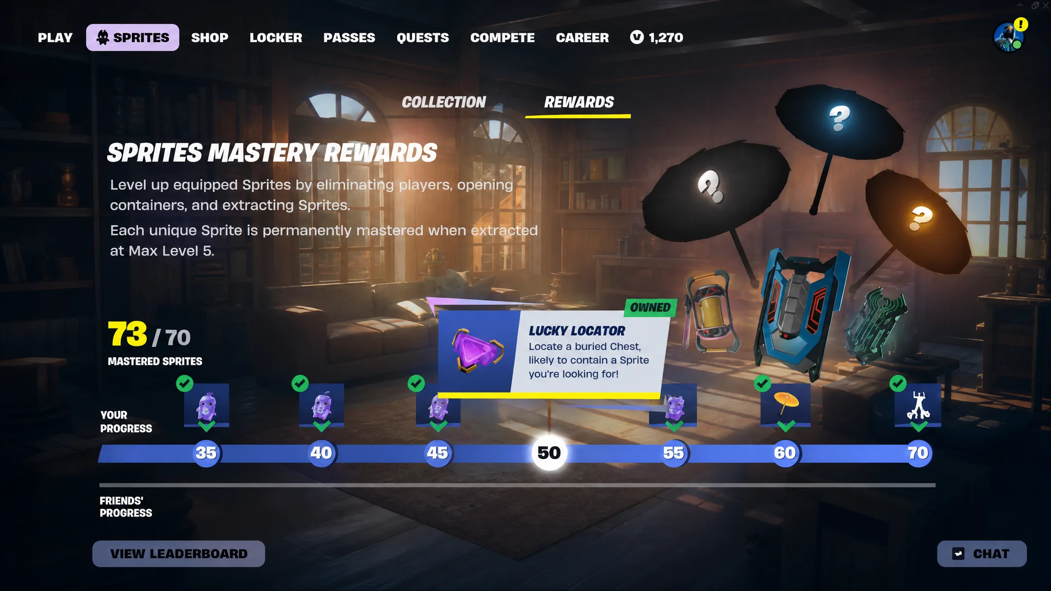 Fortnite Lucky Locator in the Sprite Mastery track in Chapter 7 Season 3