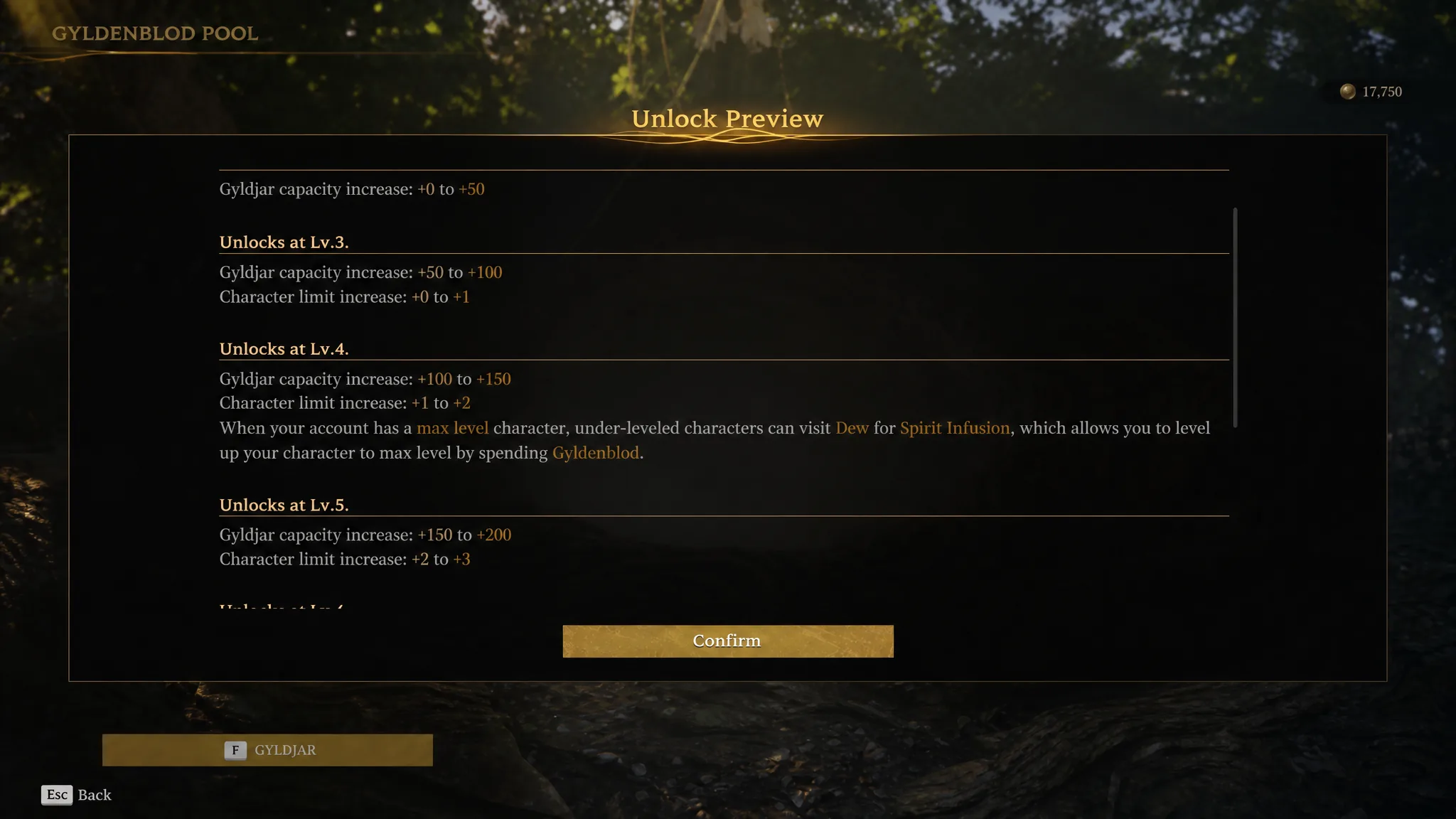 Gyldenblod Pool upgrades in Mistfall Hunter