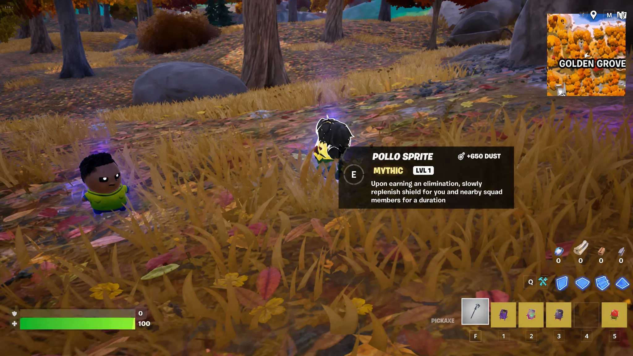 The Pollo Sprite in front of Batman in Fortnite Chapter 7 Season 3