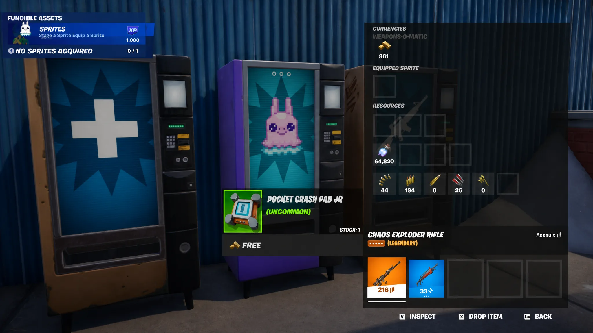 Pocket Item Machine