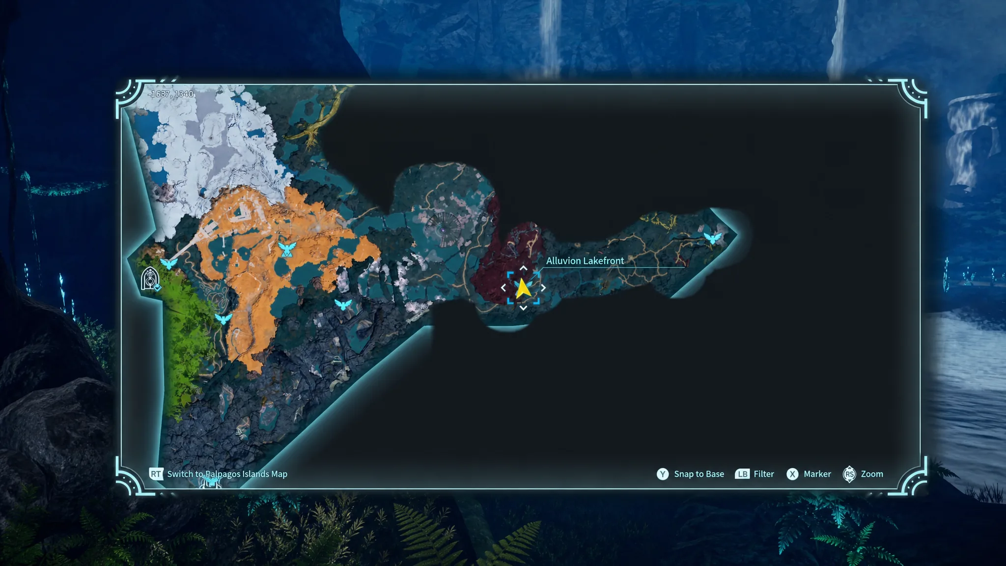 Shaolong's spawn location in the World Tree area of Palworld