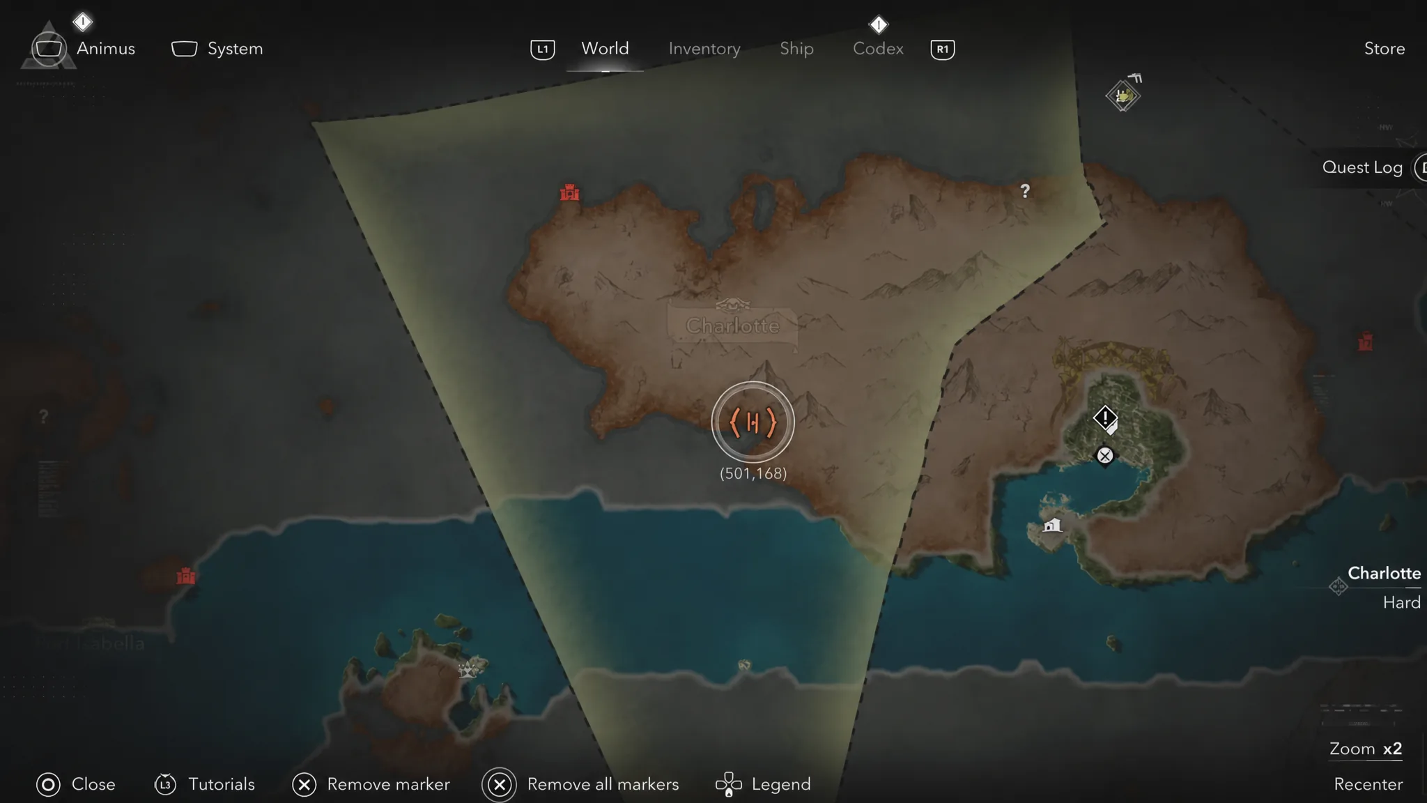 Coordinates to reach the secret underwater spot in Assassin's Creed Black Flag Resynced