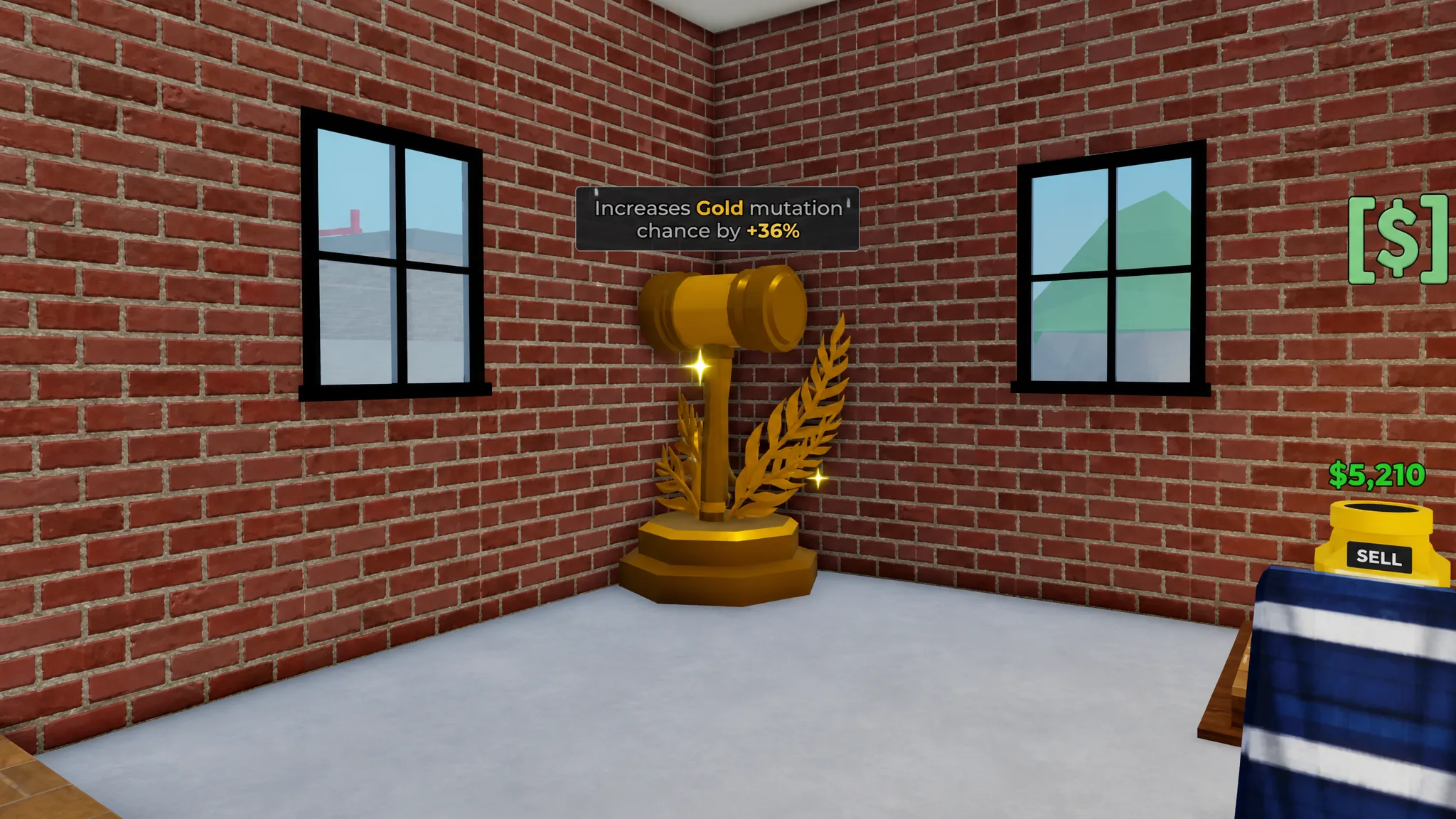 Gavel Trophy placed in shop to boost mutation chance