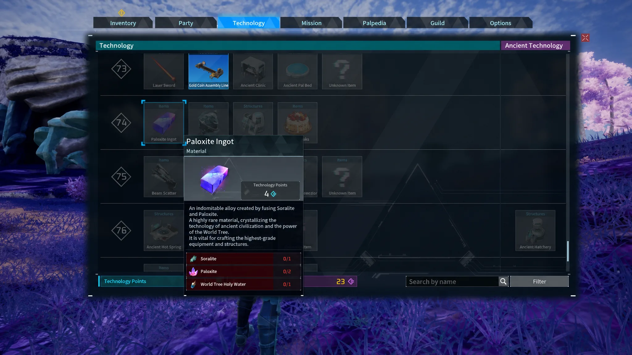 Paloxite Ingot crafting in Palworld