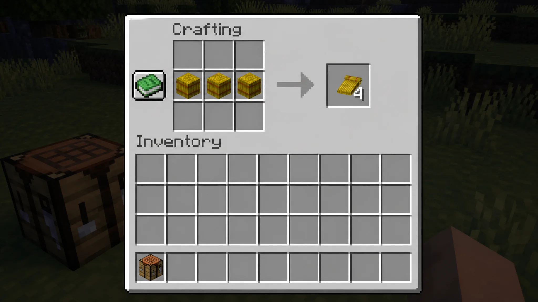 How to Make Straw Beds in Minecraft Crafting Recipe
