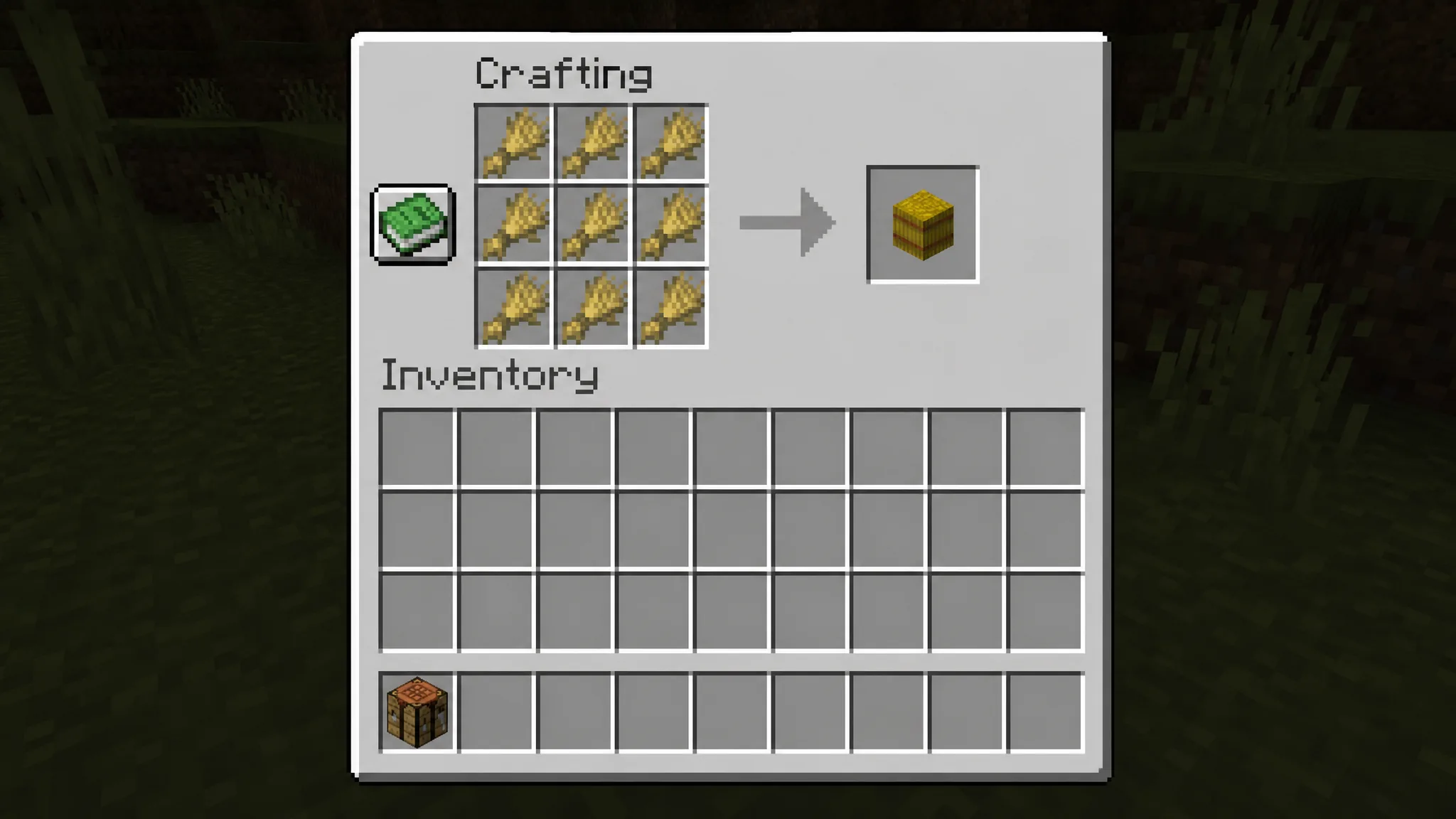 Hay Bale Crafting Recipe Minecraft