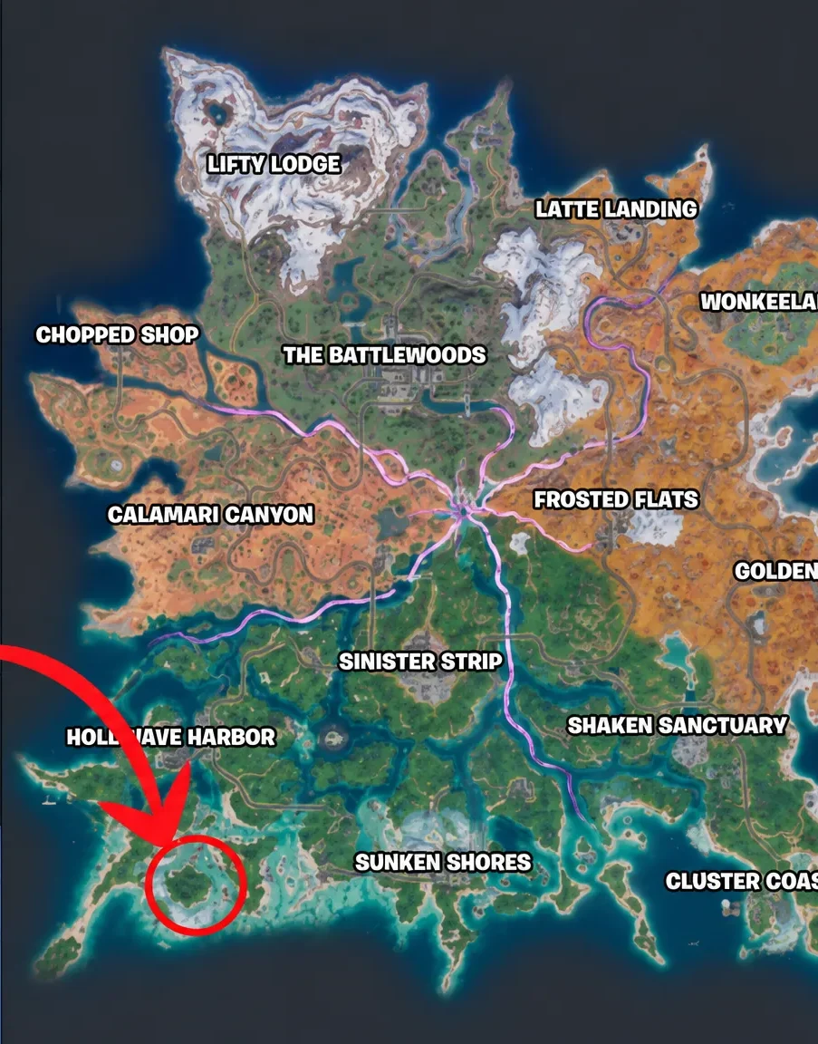 Aquarium Vault Location in Fortnite Chapter 7 Season 3