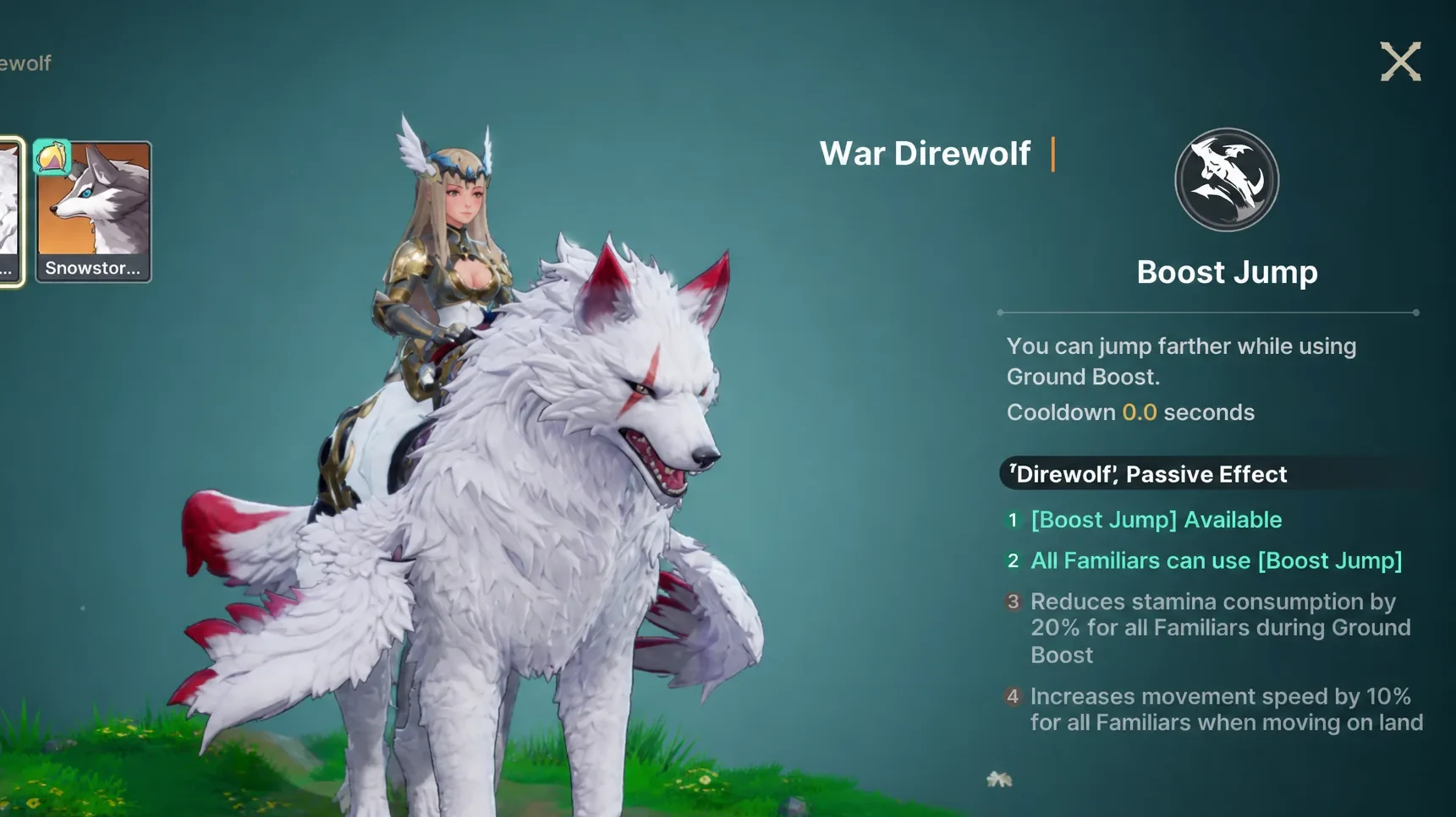 The War Direwolf, as seen in DragonSword Awakening