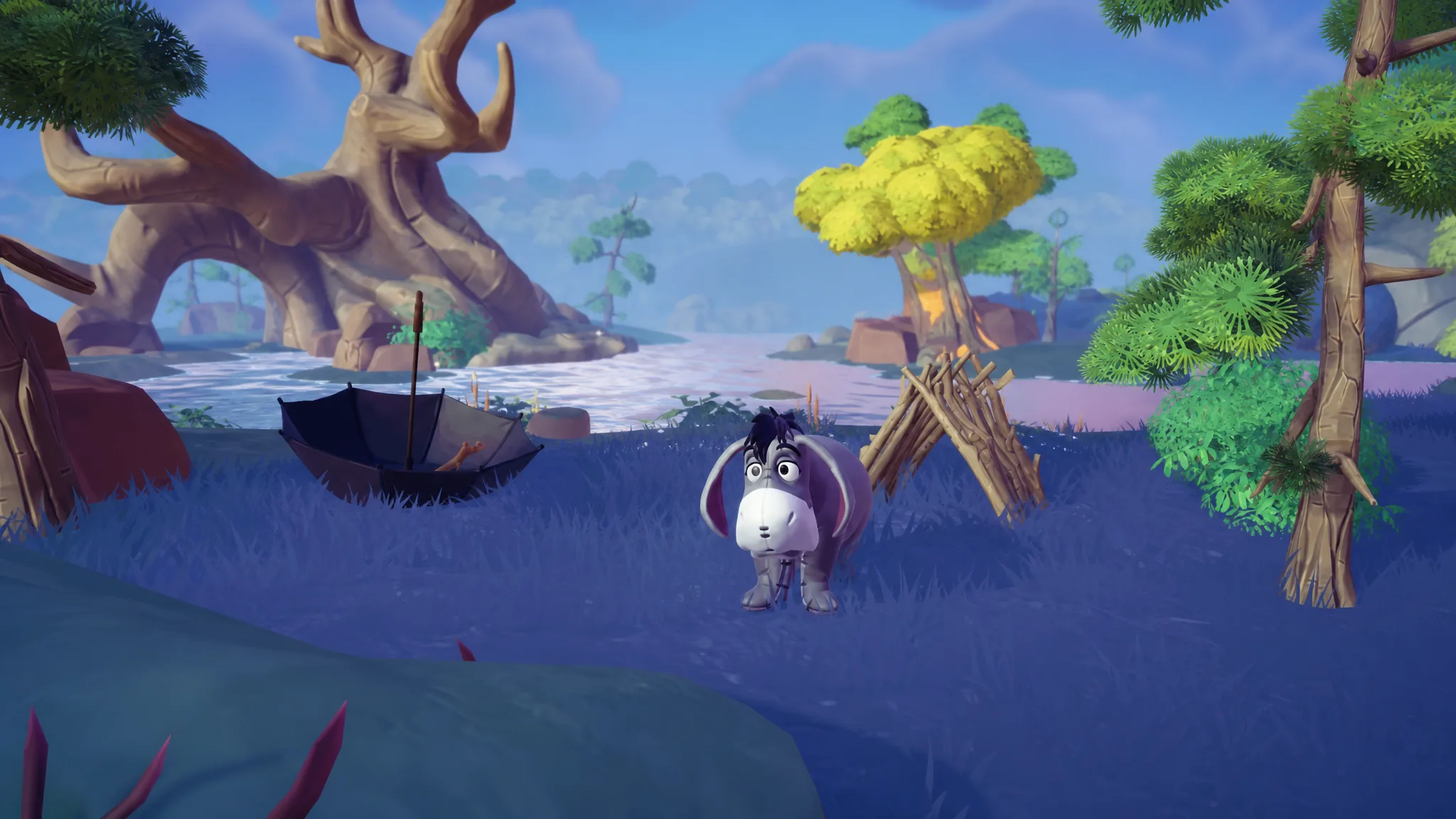 Eeyore in gloommeadow in disney dreamlight valley