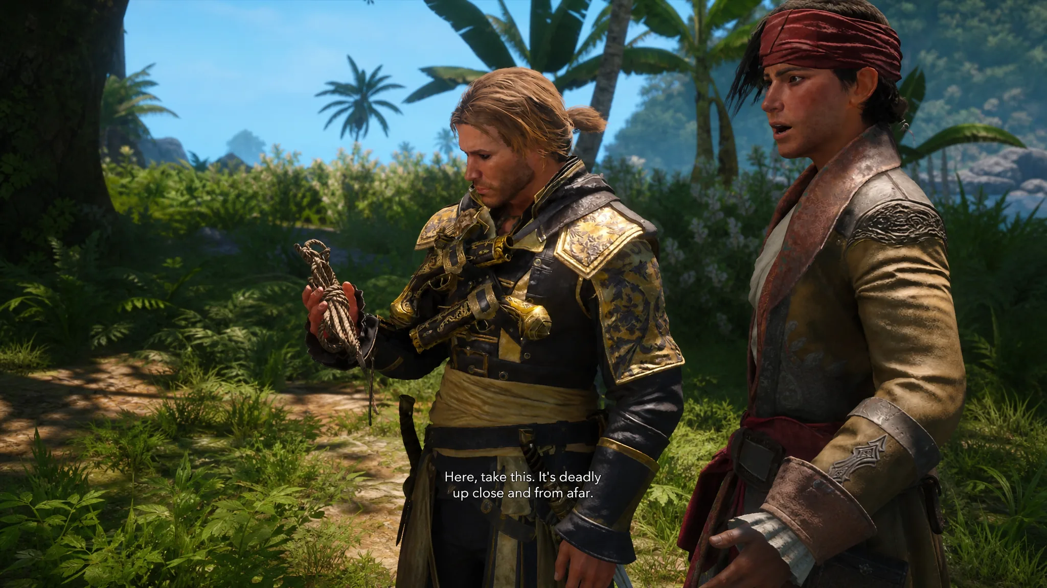 James Kidd giving Edward Kenway the Rope Dart in Assassin's Creed Black Flag Resynced