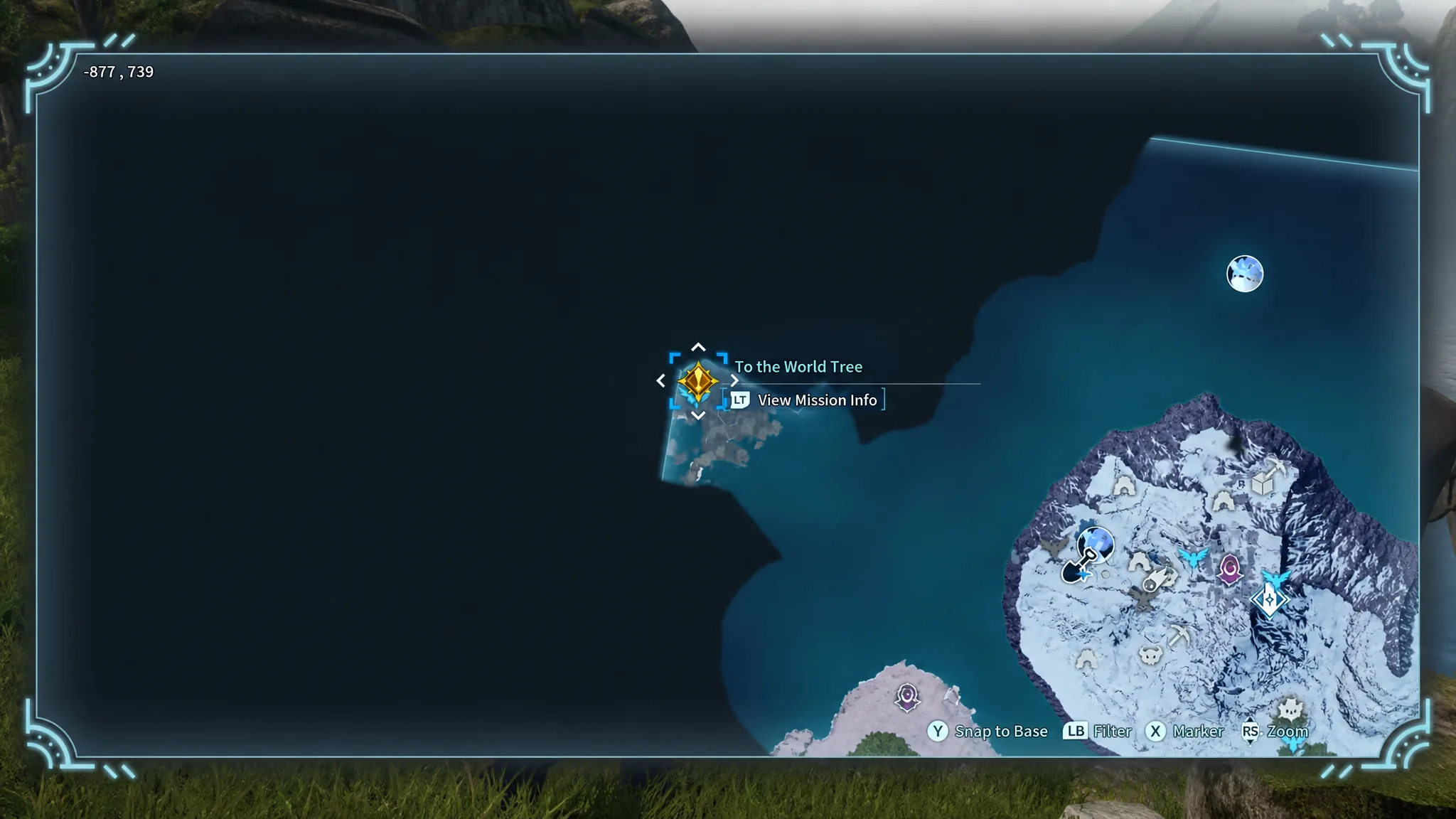 The World Tree location on the Palworld world map