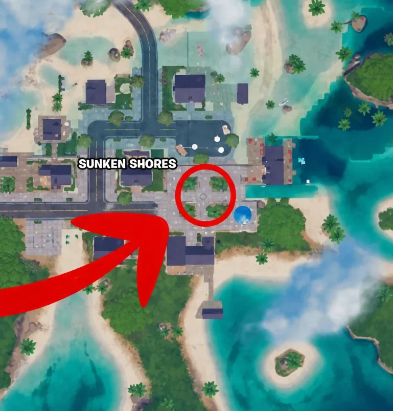 Fortnite Wishing Well with the Chapter 7 Season 3 map